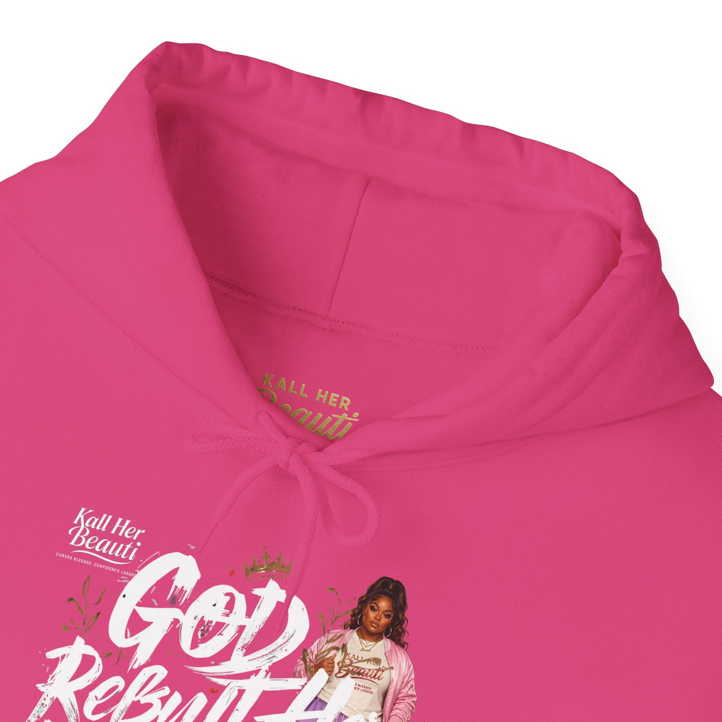 God Rebuilt Her Differently Graphic Hoodie| Kall Her Beauti Faith Collection
