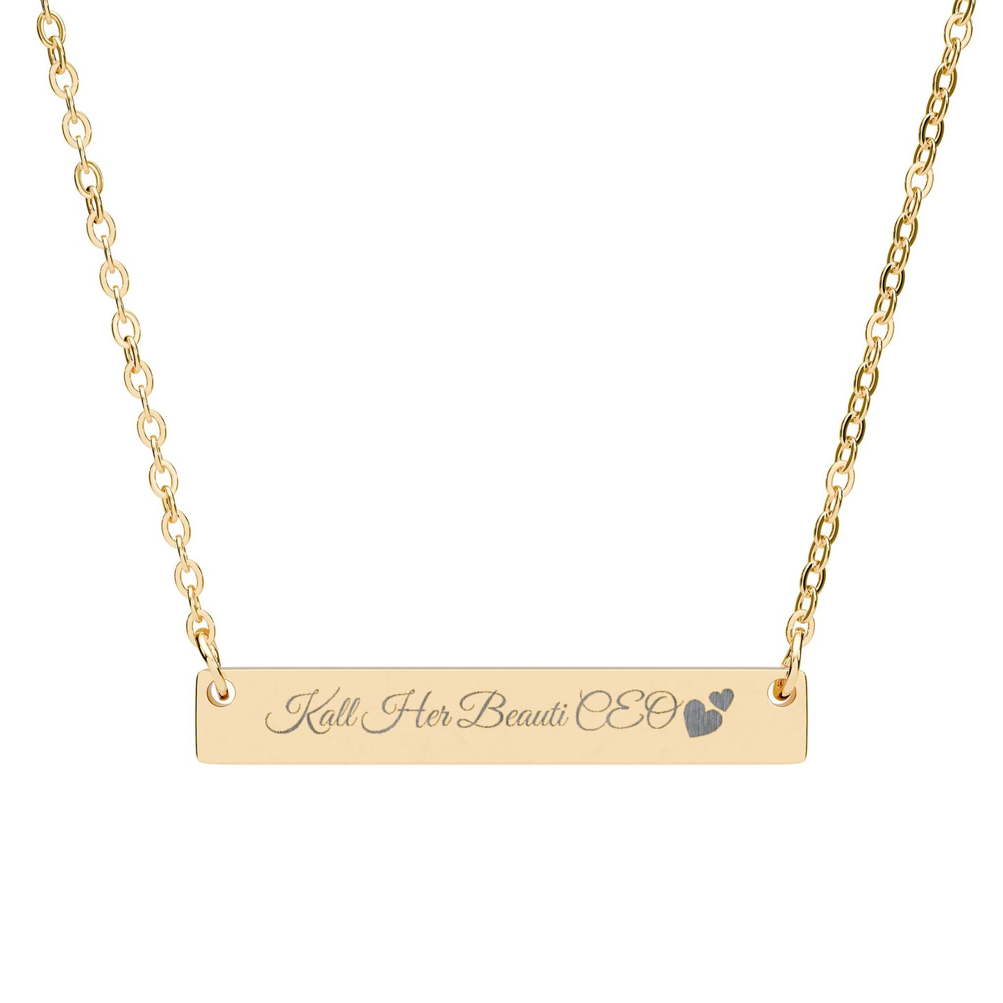 Horizontal Bar Necklace (Engraving)