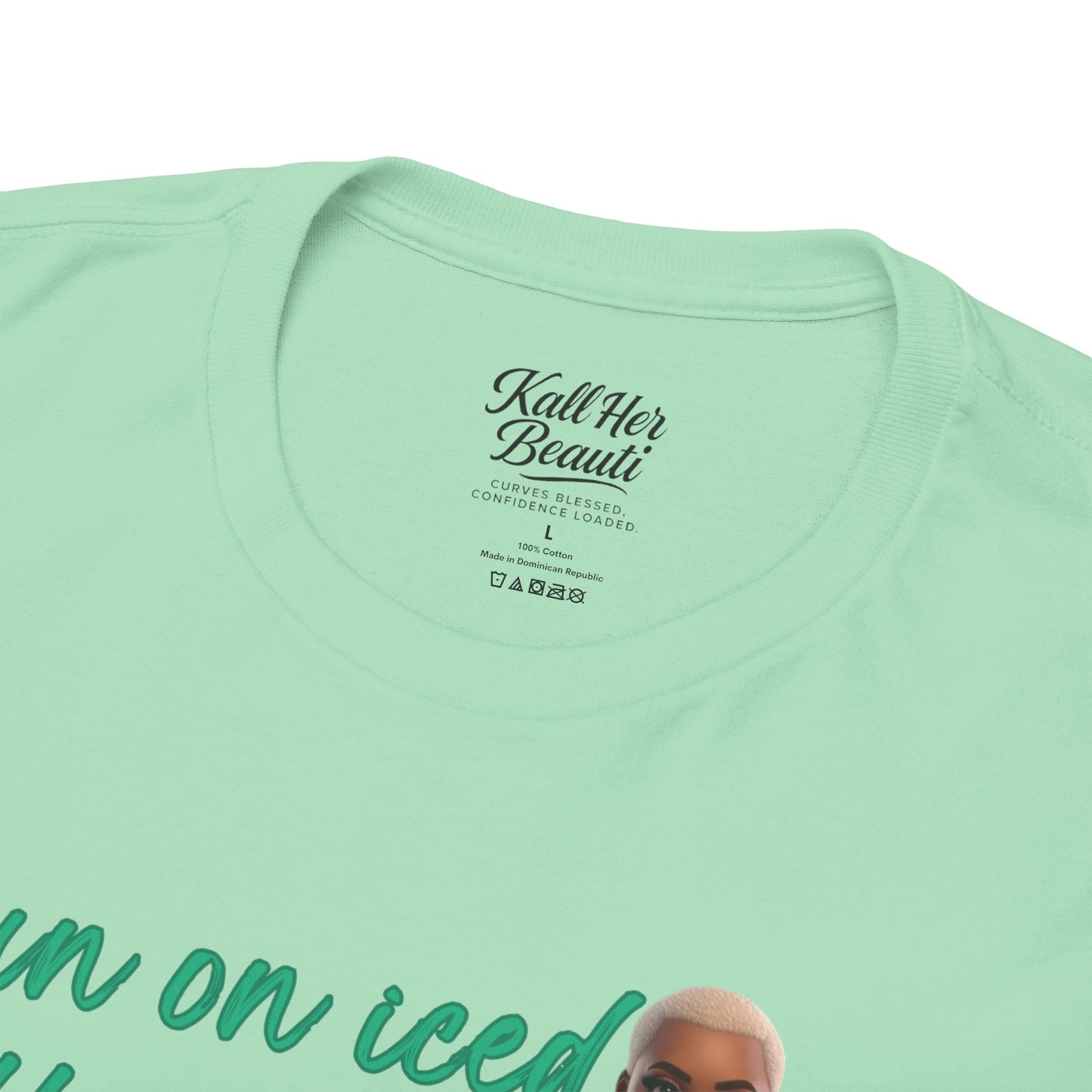 Say It With Your Chest-Iced Coffee & Boundaries" Oversized Streetwear Tee | Plus Size Graphic T-Shirt