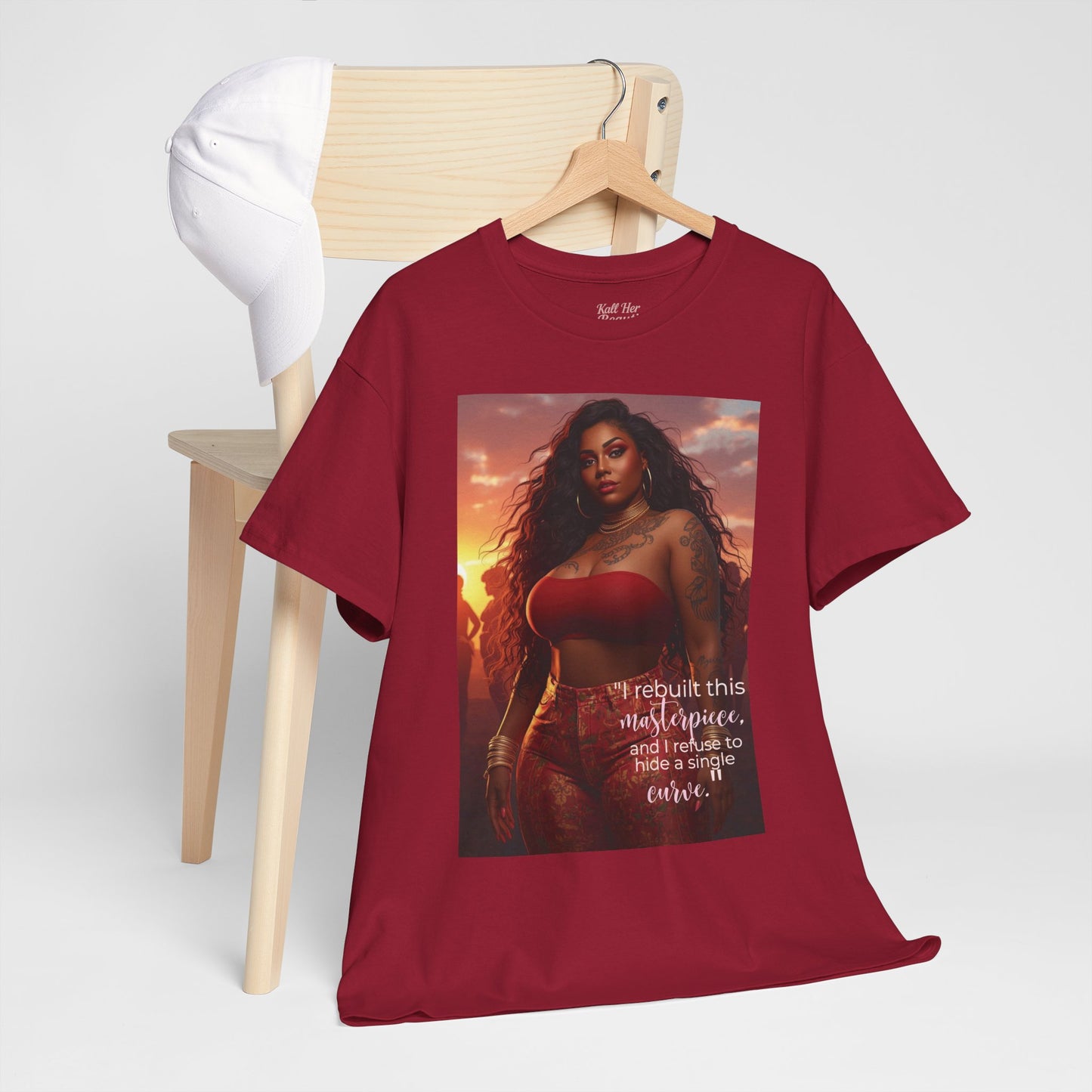 Say It With Your Chest-"Rebuilt This Masterpiece" Oversized Streetwear Tee | Plus Size Graphic T-Shirt