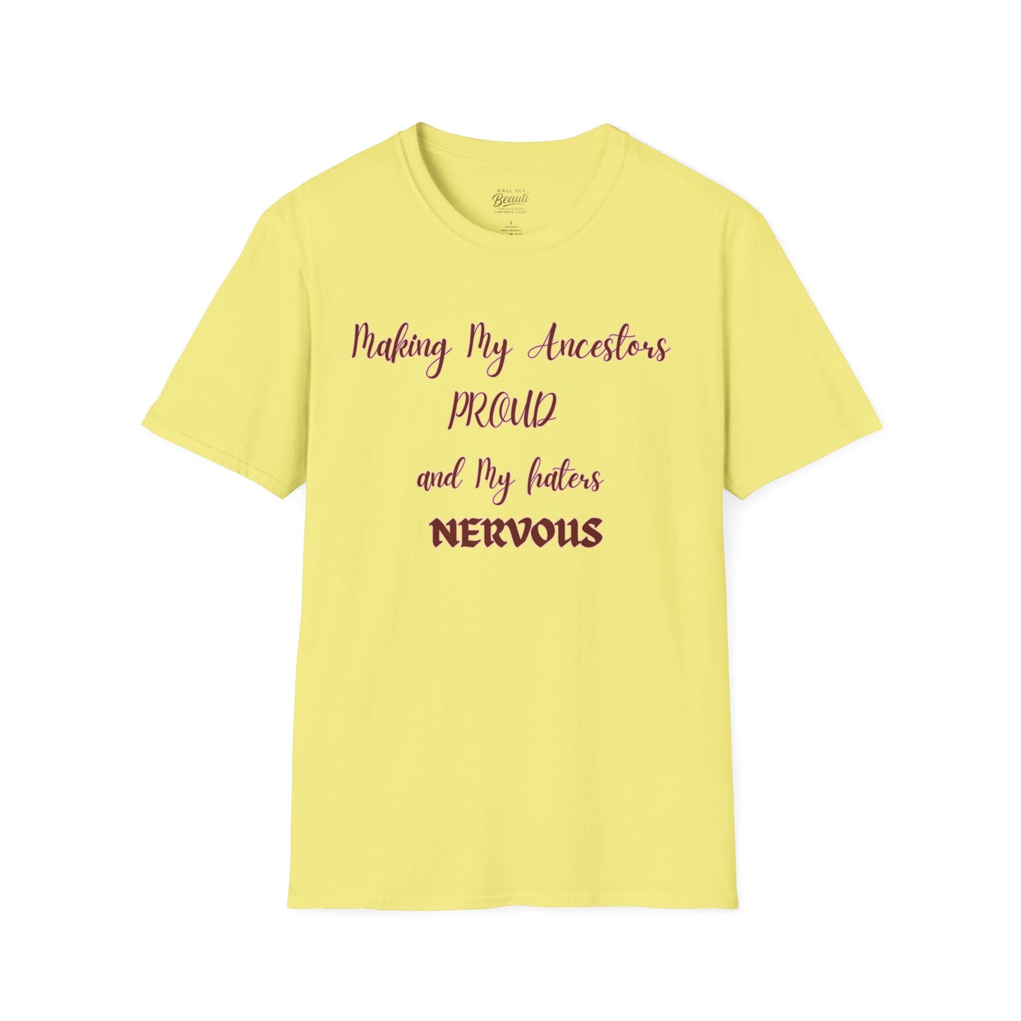 The "Proud Ancestors...Haters Nervous " Signature Tee | Plus Size Affirmation Streetwear
