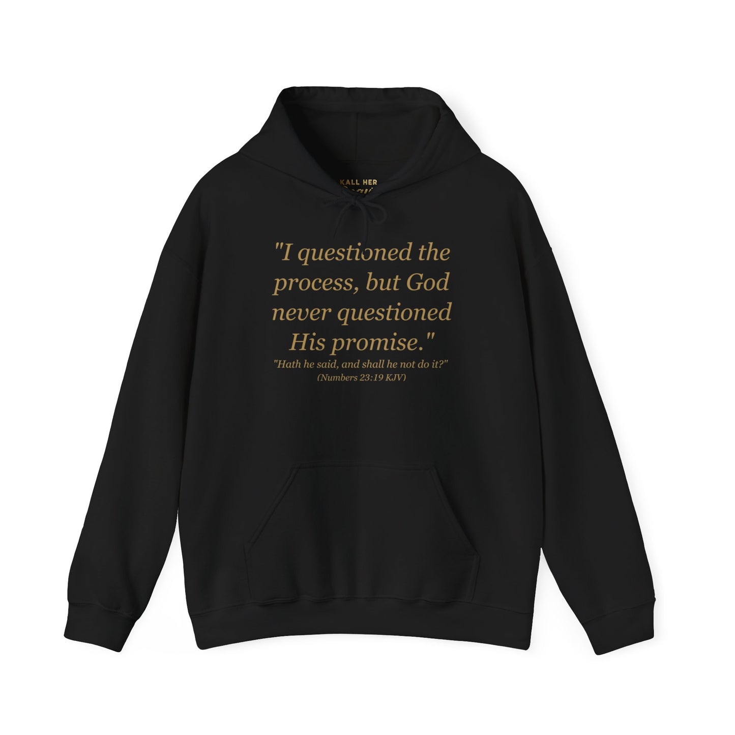 I Questioned the Process Hoodie | Plus Size Faith Affirmation Sweatshirt Kall Her Beauti