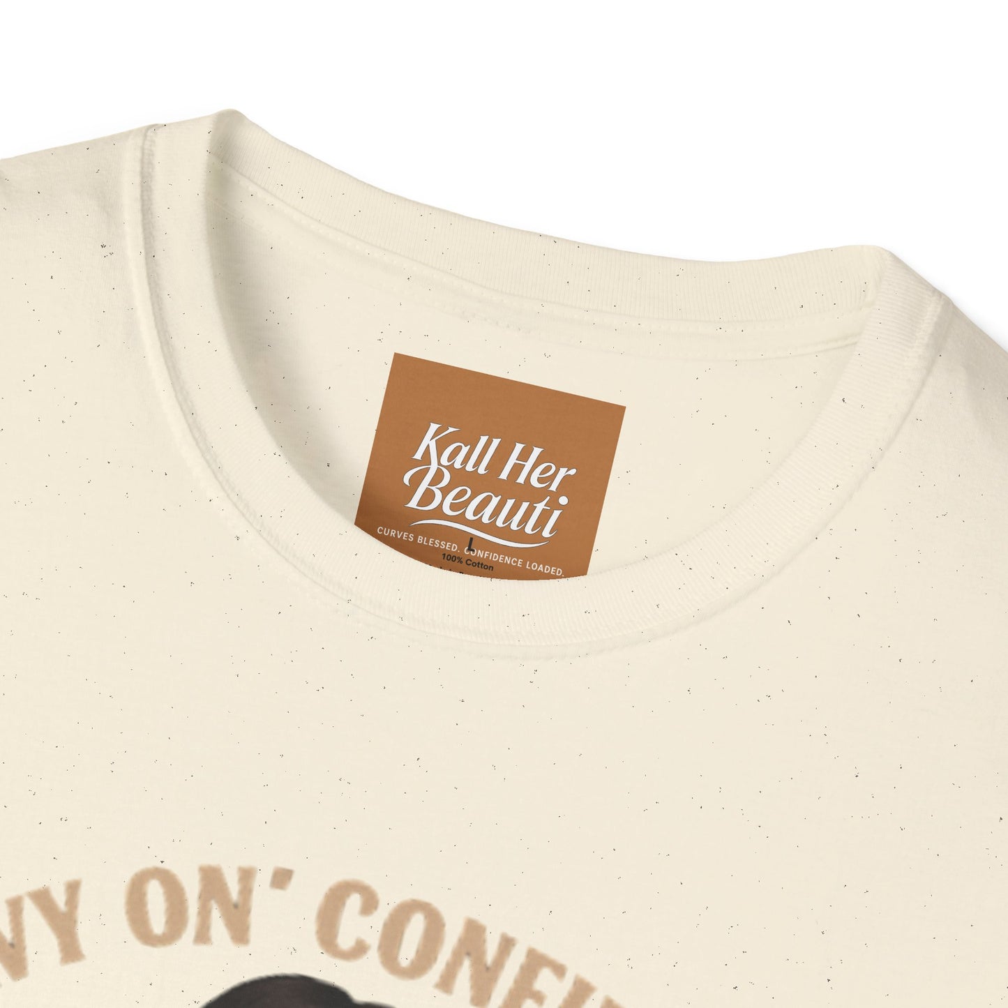 Heavy On Confidence Plus Size Woman T-Shirt | Kall Her Beauti Phrase Tee