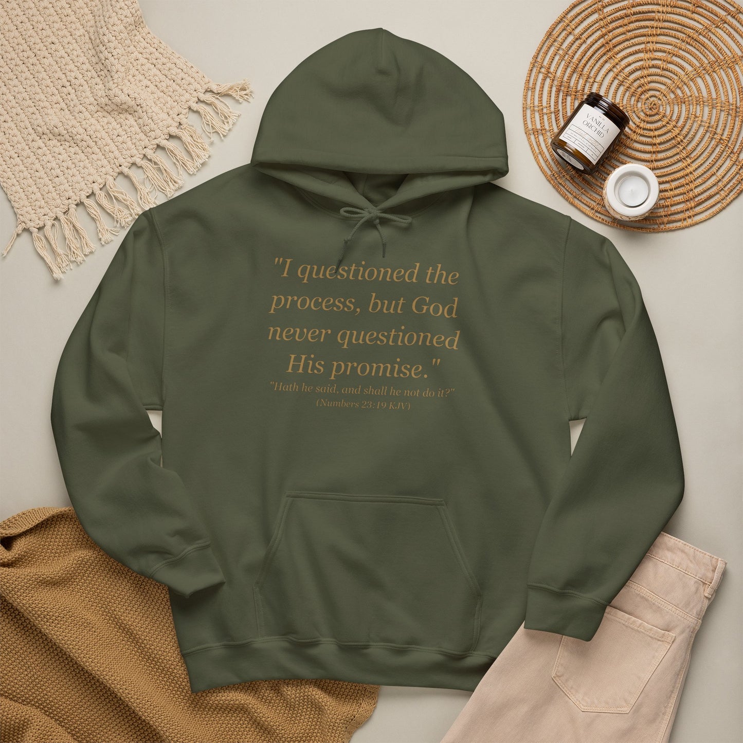 I Questioned the Process Hoodie | Plus Size Faith Affirmation Sweatshirt Kall Her Beauti
