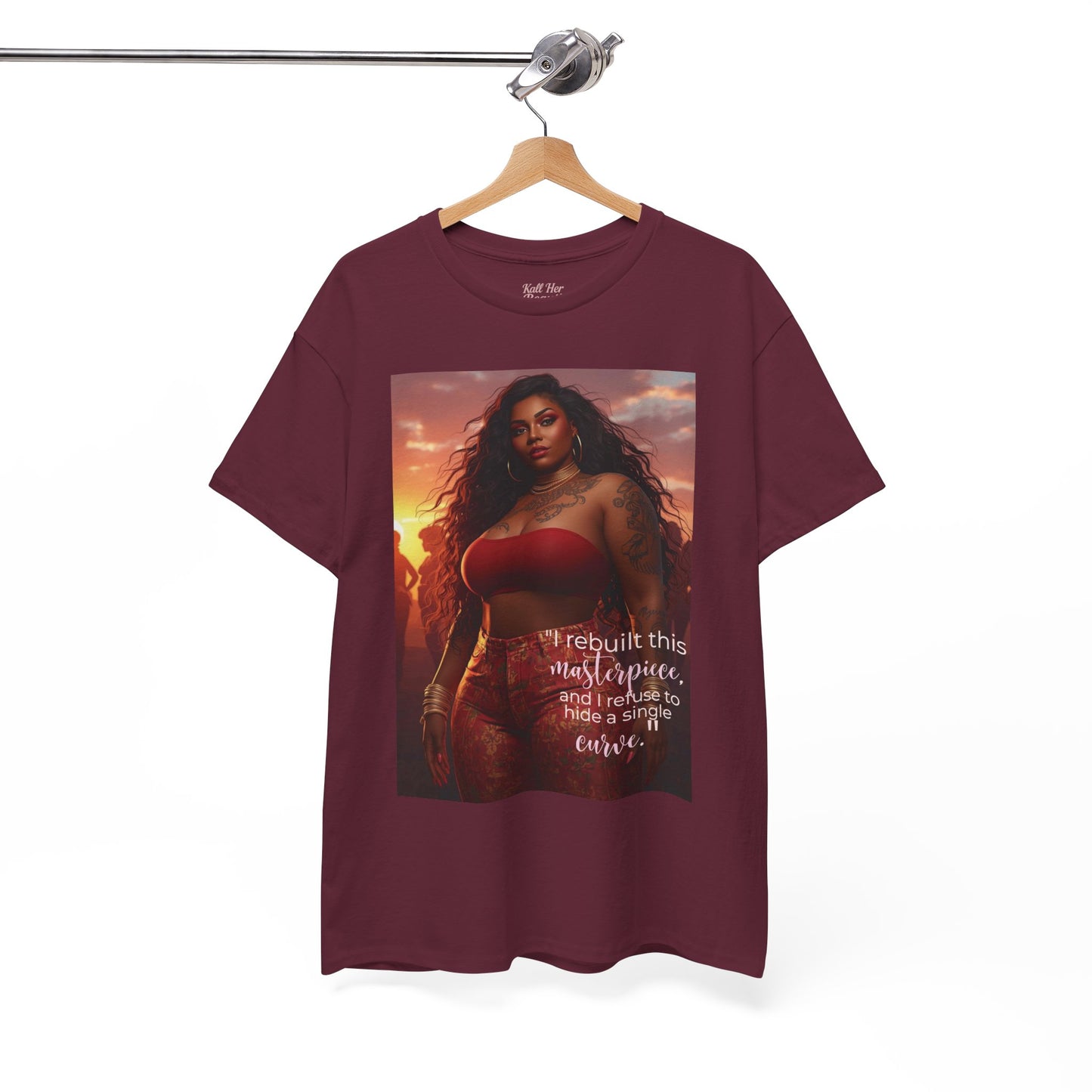 Say It With Your Chest-"Rebuilt This Masterpiece" Oversized Streetwear Tee | Plus Size Graphic T-Shirt