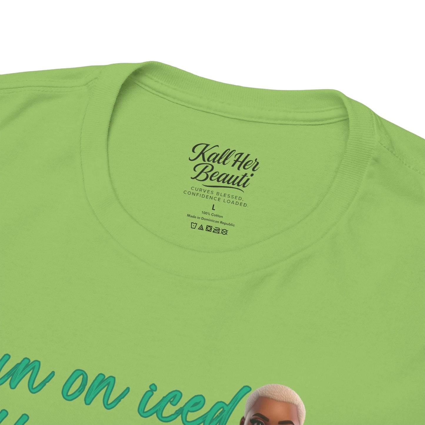 Say It With Your Chest-Iced Coffee & Boundaries" Oversized Streetwear Tee | Plus Size Graphic T-Shirt