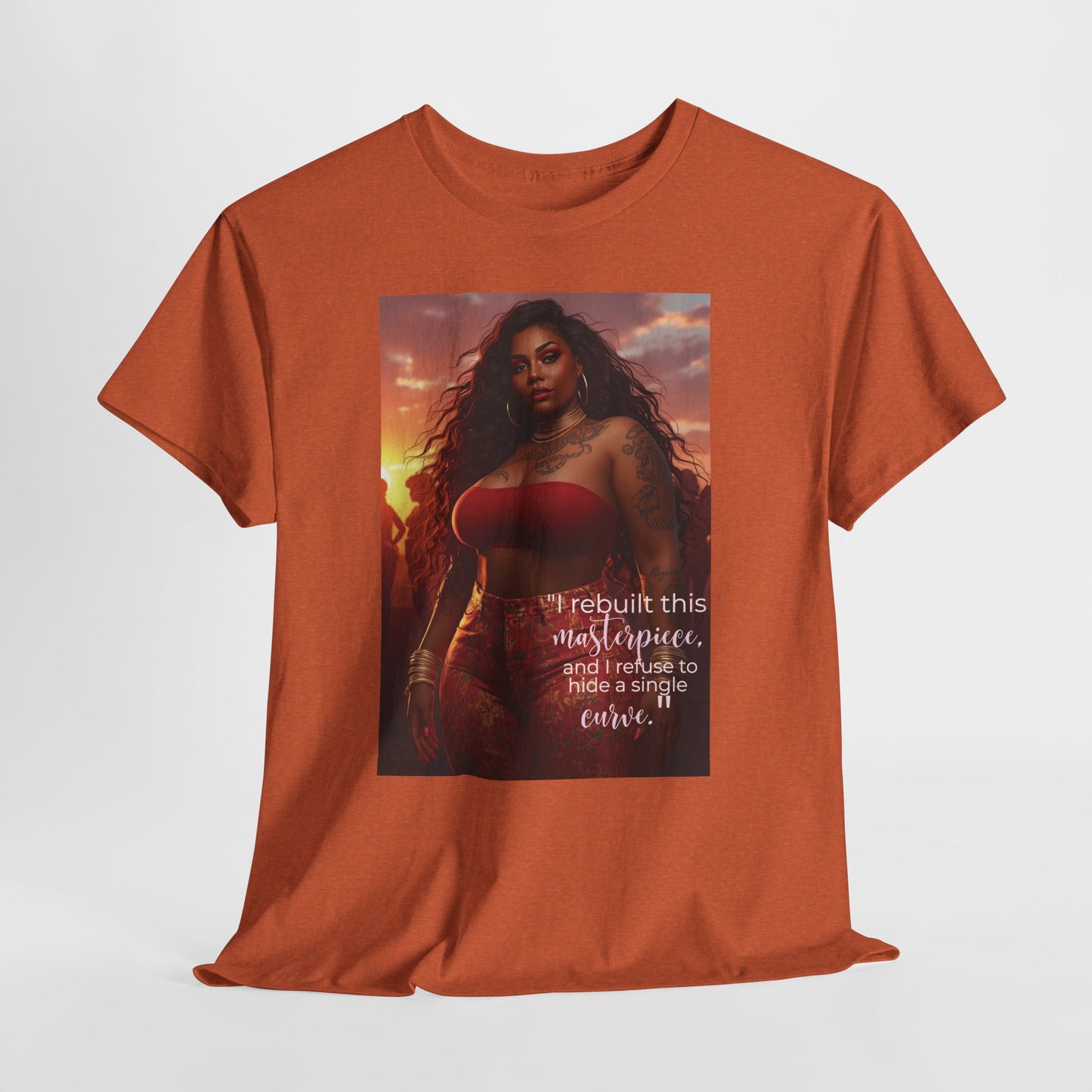 Say It With Your Chest-"Rebuilt This Masterpiece" Oversized Streetwear Tee | Plus Size Graphic T-Shirt
