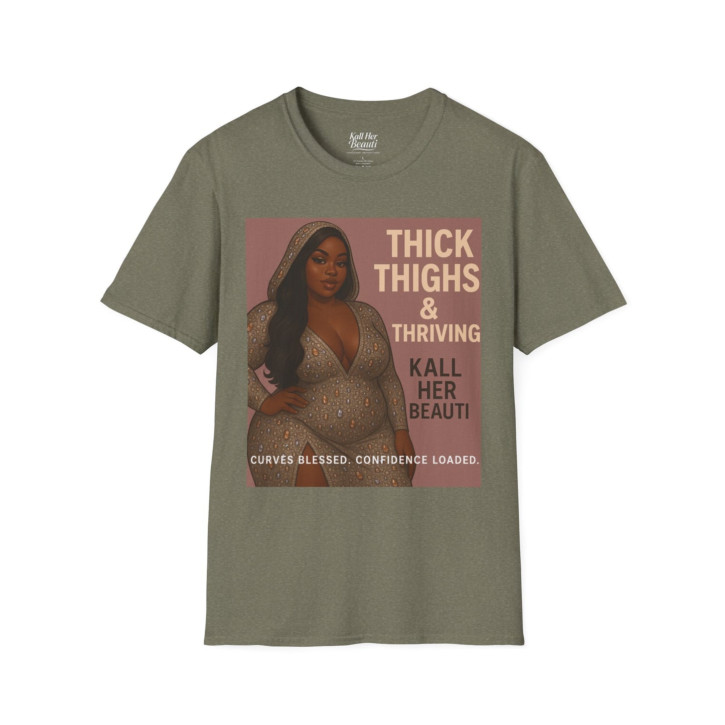 Thick Thighs & Thriving T-Shirt | Unapologetic Confidence Wear | Plus Size Graphic Tee