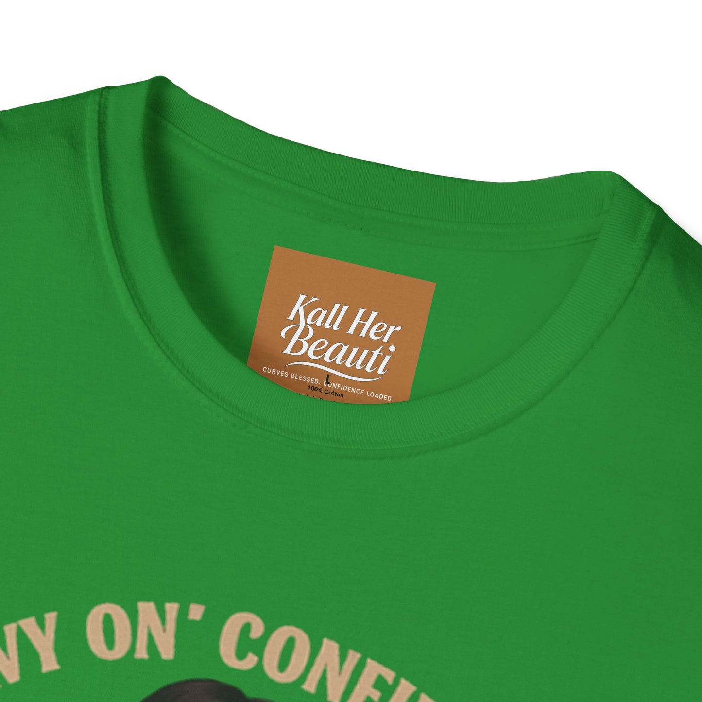Heavy On Confidence Plus Size Woman T-Shirt | Kall Her Beauti Phrase Tee