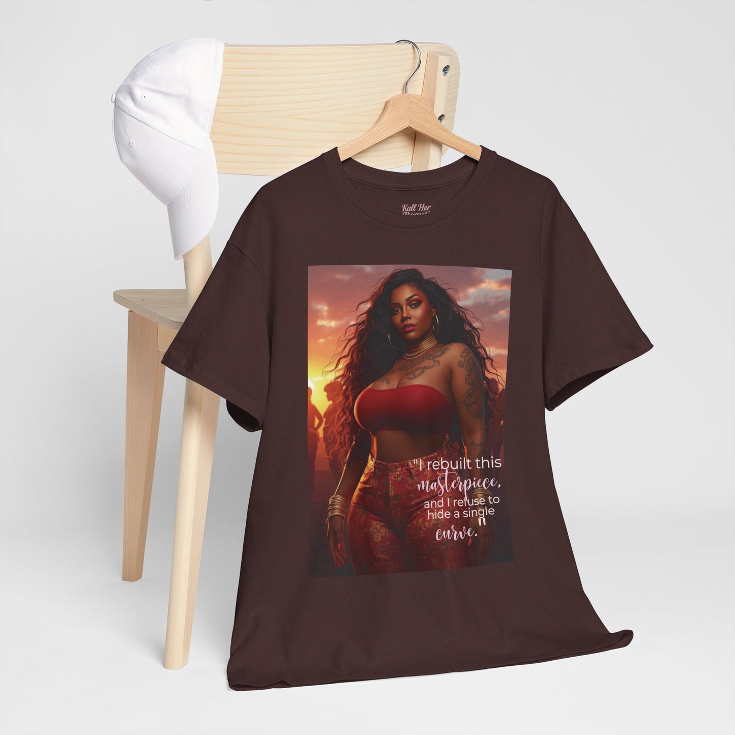 Say It With Your Chest-"Rebuilt This Masterpiece" Oversized Streetwear Tee | Plus Size Graphic T-Shirt
