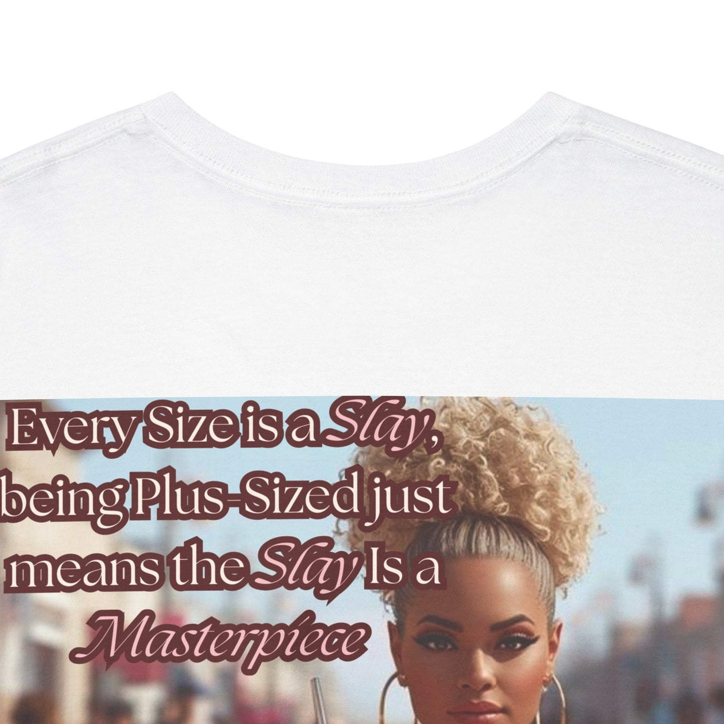 Every Size is a Slay Masterpiece Tee | Curvy Confidence Streetwear Graphic T-Shirt | Kall Her Beauti