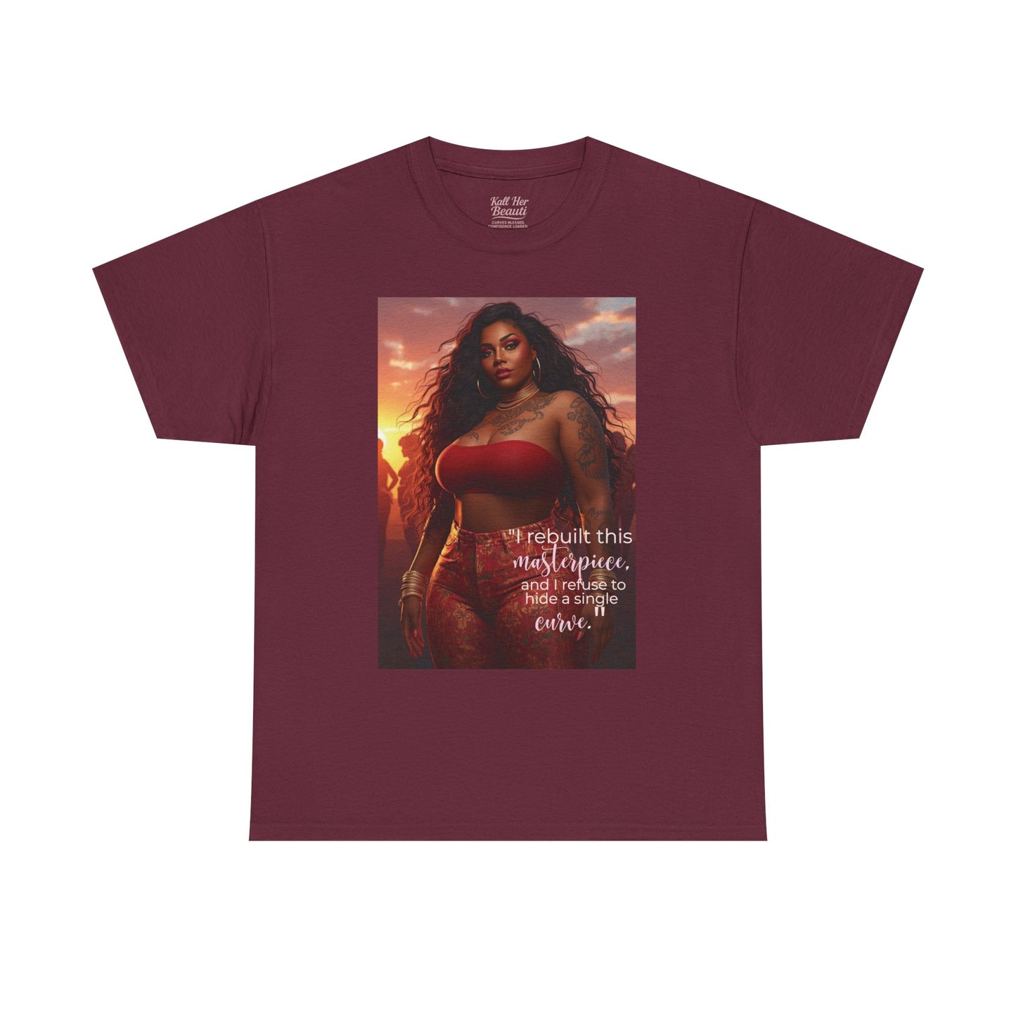 Say It With Your Chest-"Rebuilt This Masterpiece" Oversized Streetwear Tee | Plus Size Graphic T-Shirt