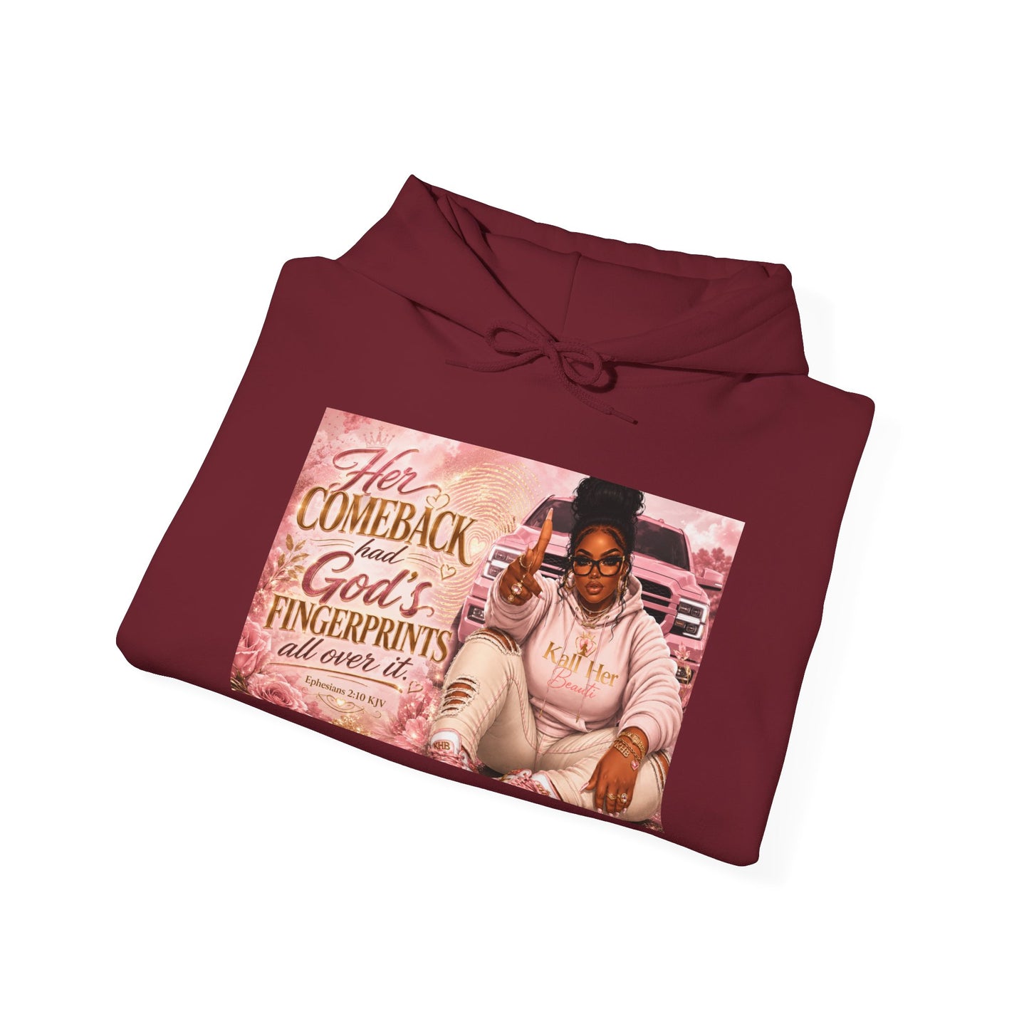 Her Comeback Had God’s Fingerprints All Over It Hoodie| Kall Her Beauti™ Faith Collection