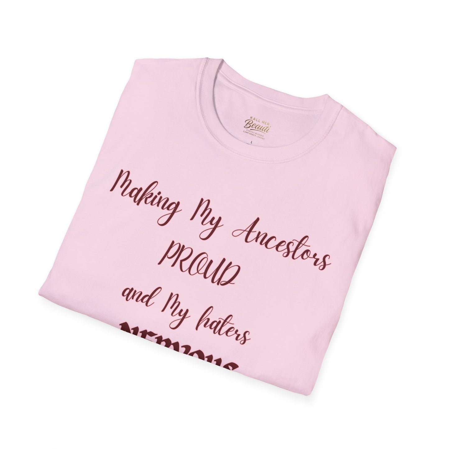 The "Proud Ancestors...Haters Nervous " Signature Tee | Plus Size Affirmation Streetwear