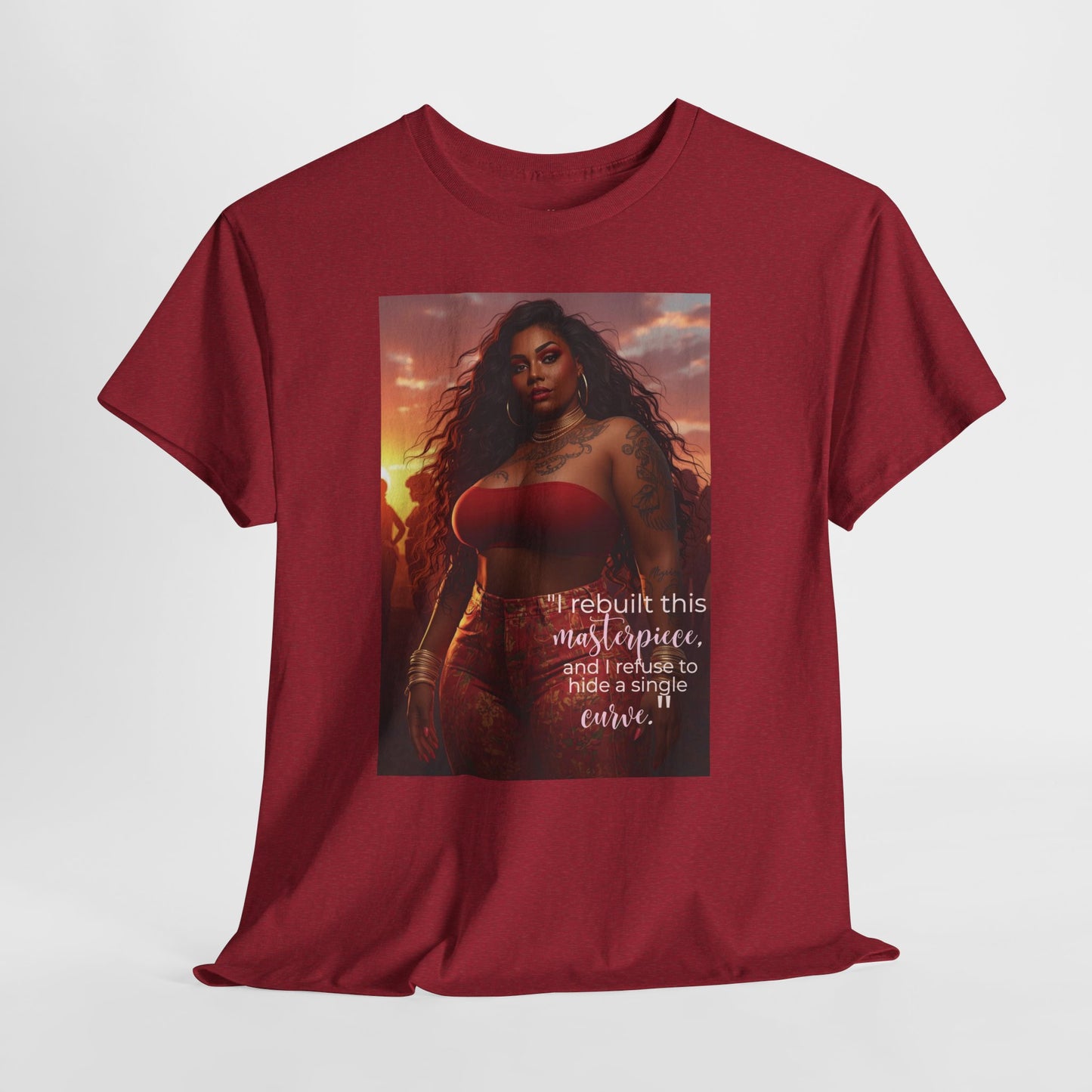Say It With Your Chest-"Rebuilt This Masterpiece" Oversized Streetwear Tee | Plus Size Graphic T-Shirt