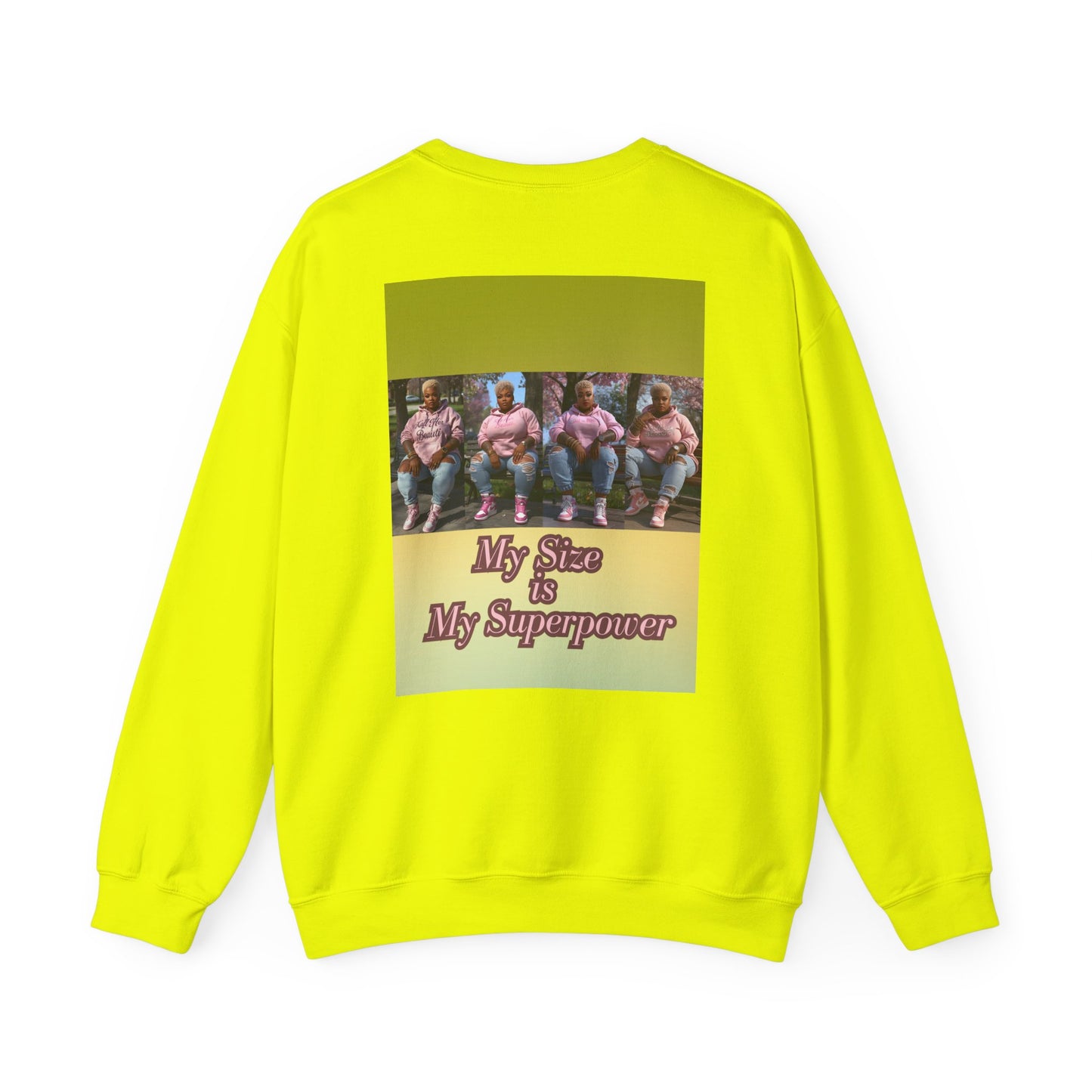 My Size is My Superpower Premium Graphic Sweatshirt | Curvy Empowerment Lounge Wear | Kall Her Beaut