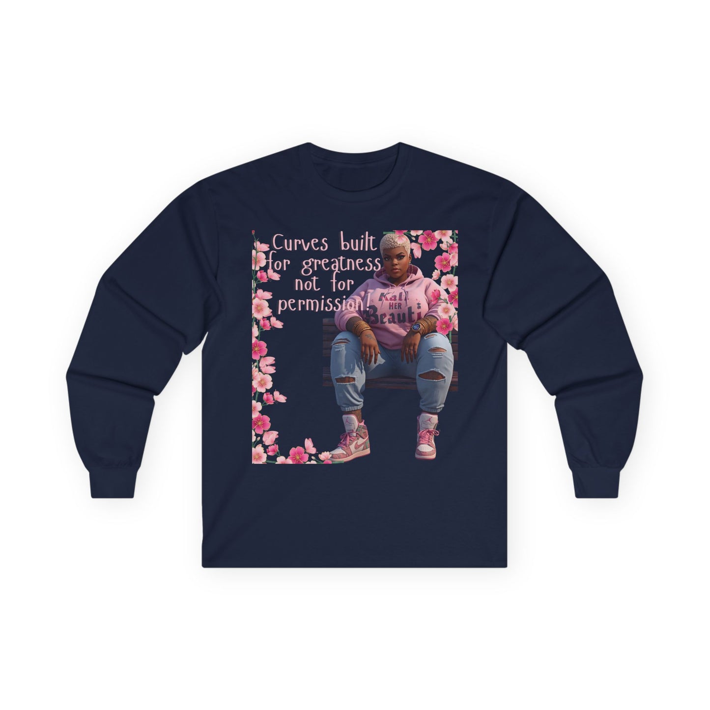 The "Curves Built For Greatness" Long Sleeve Tee