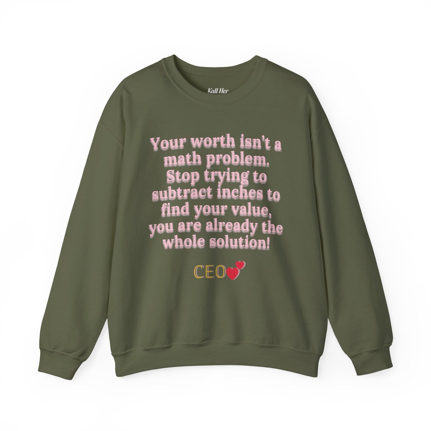 The "Whole Solution" CEO Crewneck | Plus Size Empowerment Sweatshirt | Kall Her Beauti