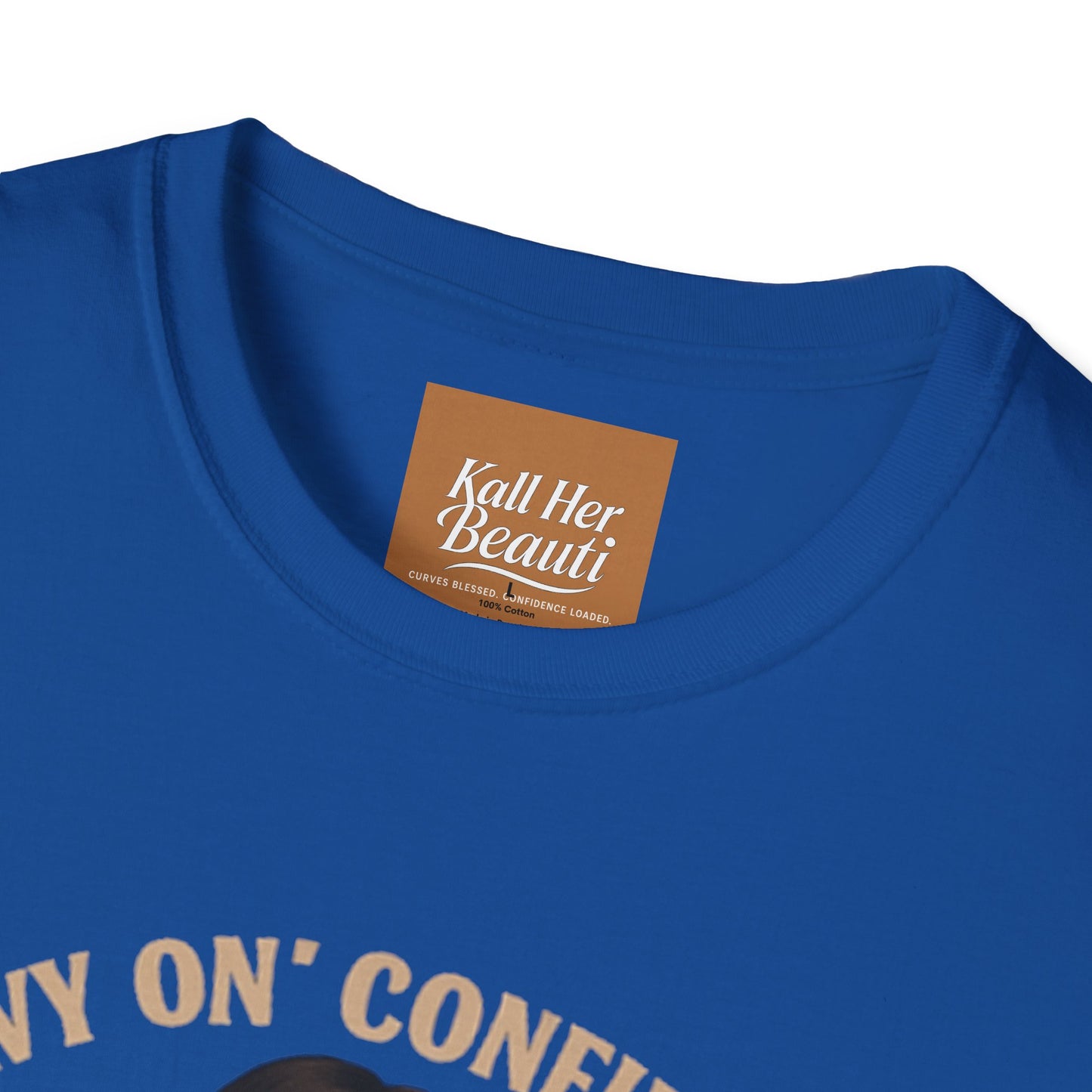 Heavy On Confidence Plus Size Woman T-Shirt | Kall Her Beauti Phrase Tee