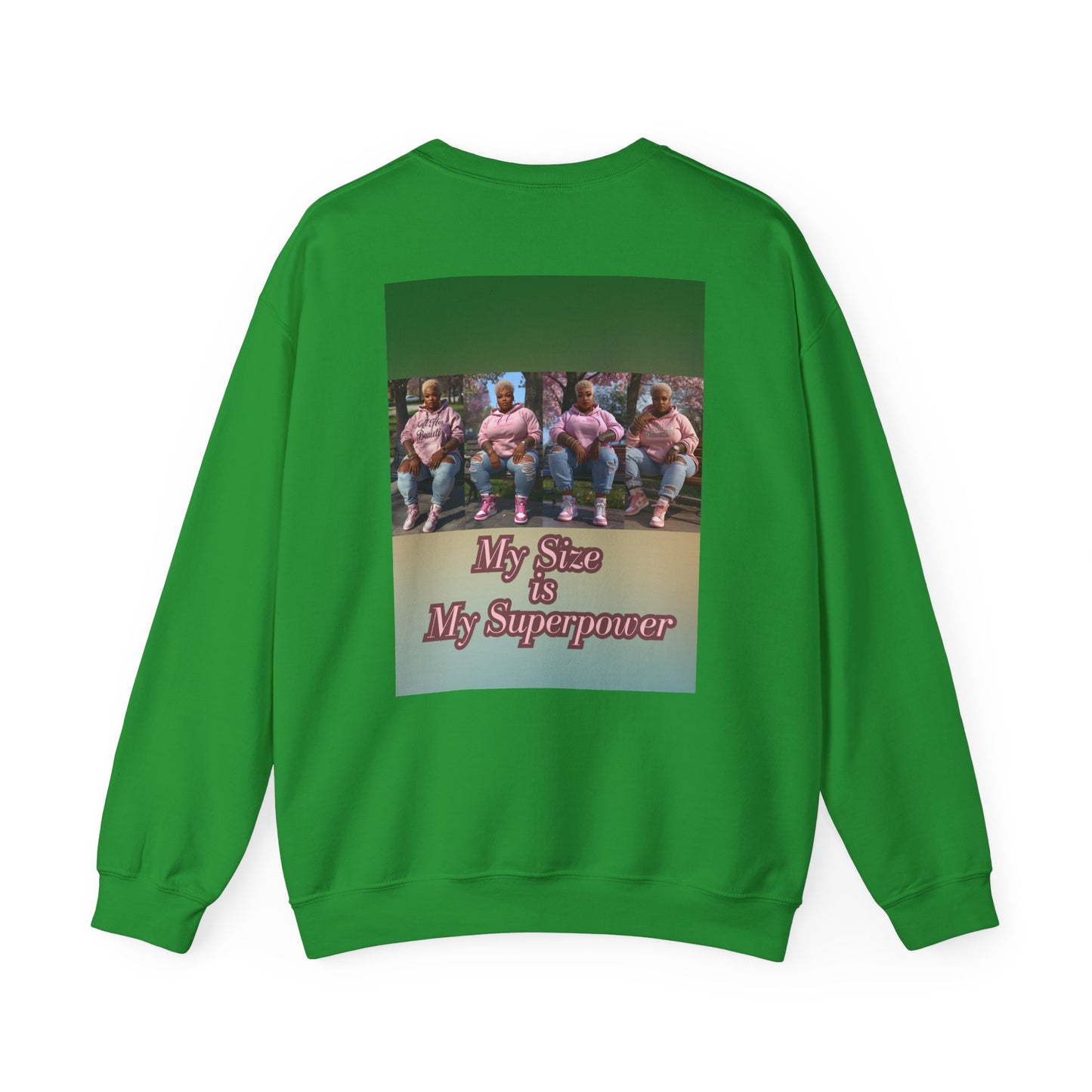 My Size is My Superpower Premium Graphic Sweatshirt | Curvy Empowerment Lounge Wear | Kall Her Beaut