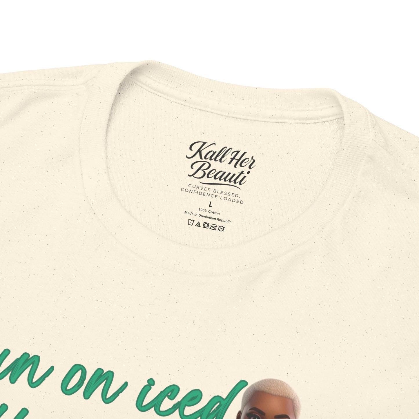 Say It With Your Chest-Iced Coffee & Boundaries" Oversized Streetwear Tee | Plus Size Graphic T-Shirt