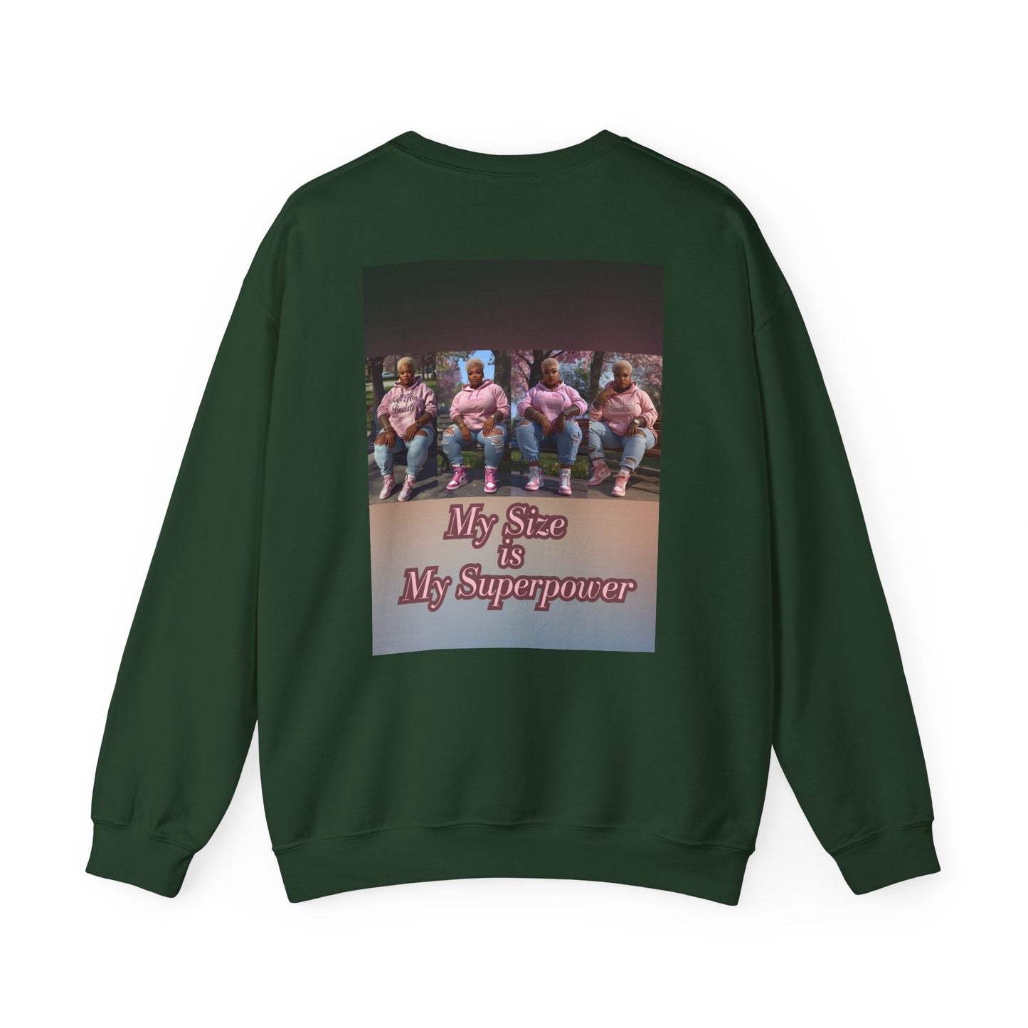 My Size is My Superpower Premium Graphic Sweatshirt | Curvy Empowerment Lounge Wear | Kall Her Beaut