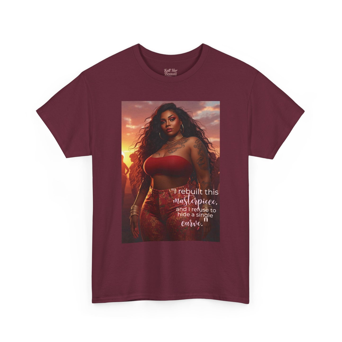 Say It With Your Chest-"Rebuilt This Masterpiece" Oversized Streetwear Tee | Plus Size Graphic T-Shirt