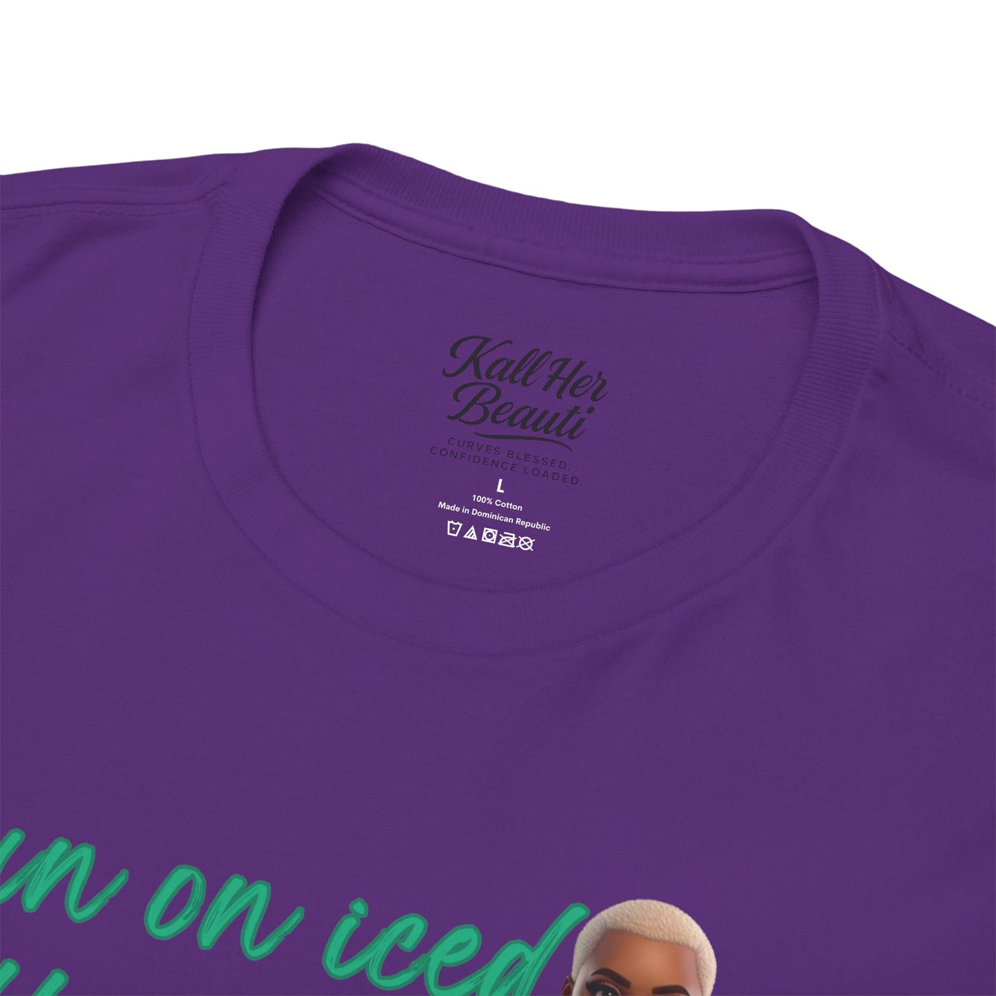 Say It With Your Chest-Iced Coffee & Boundaries" Oversized Streetwear Tee | Plus Size Graphic T-Shirt