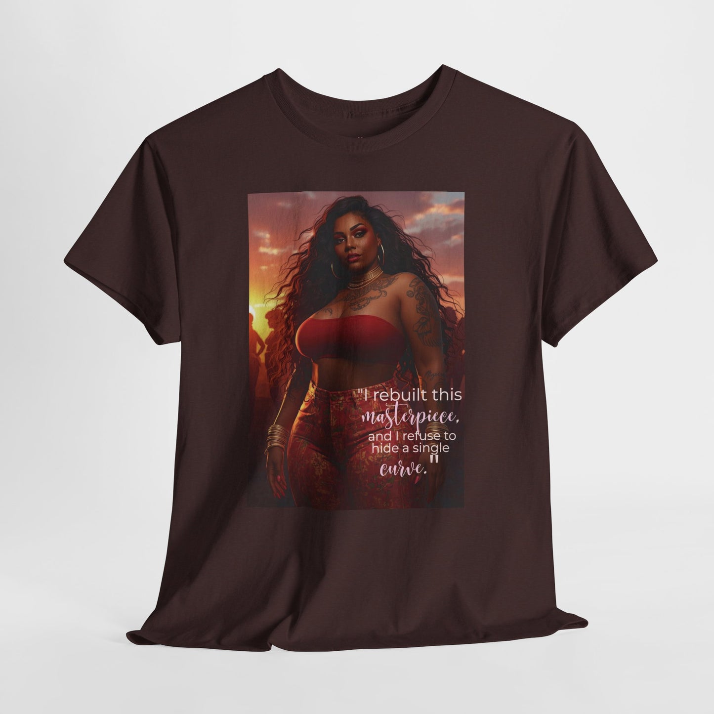 Say It With Your Chest-"Rebuilt This Masterpiece" Oversized Streetwear Tee | Plus Size Graphic T-Shirt