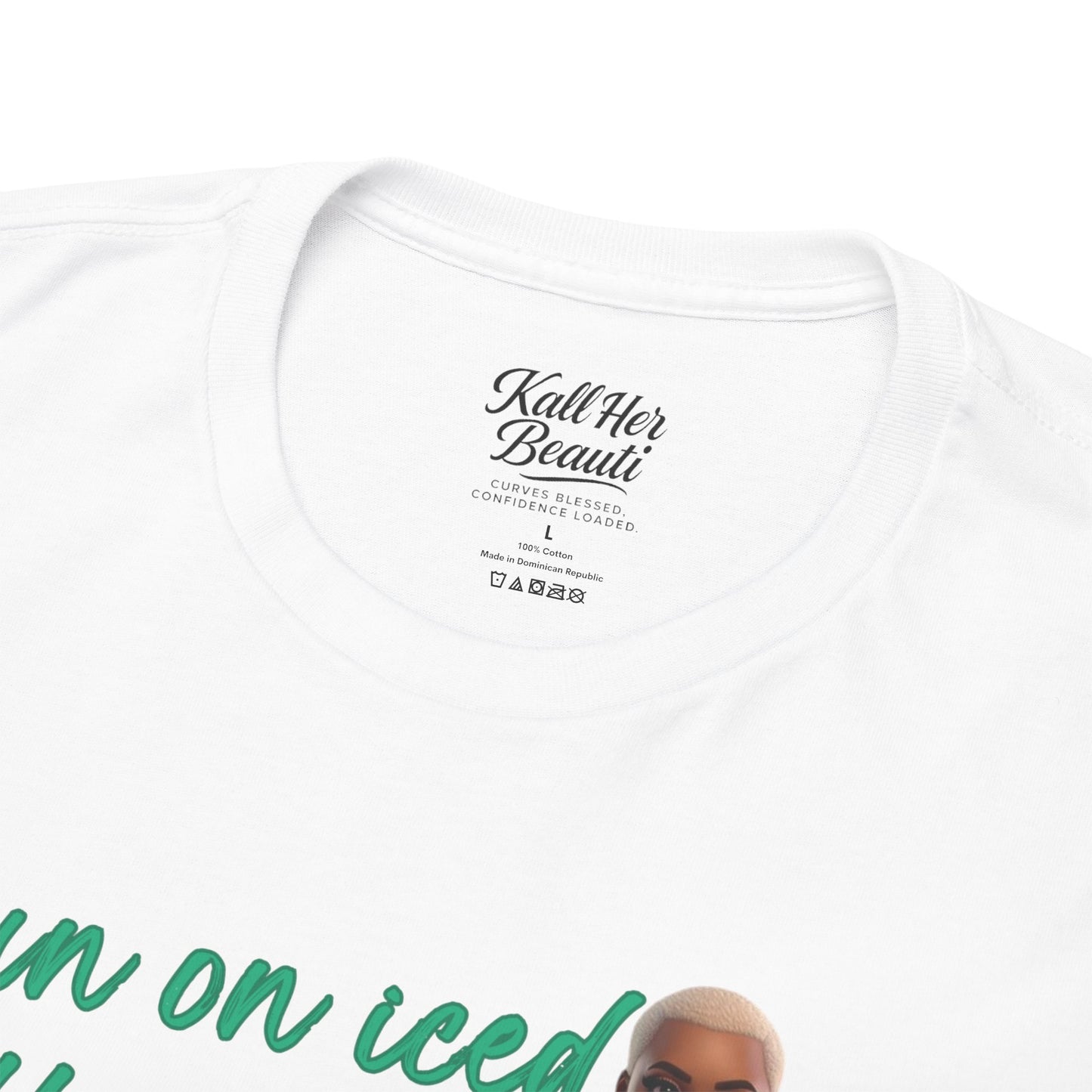 Say It With Your Chest-Iced Coffee & Boundaries" Oversized Streetwear Tee | Plus Size Graphic T-Shirt