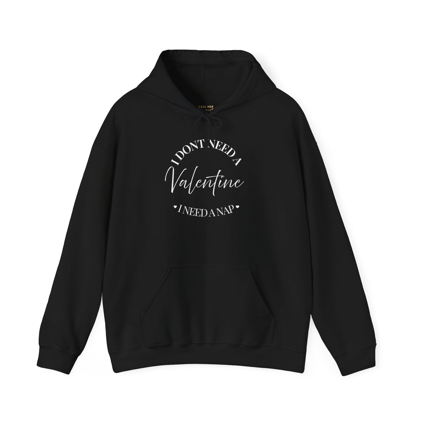 Valentine Vibes Hoodie — "Kall Her Beauti" Confidence Graphic Hooded Sweatshirt