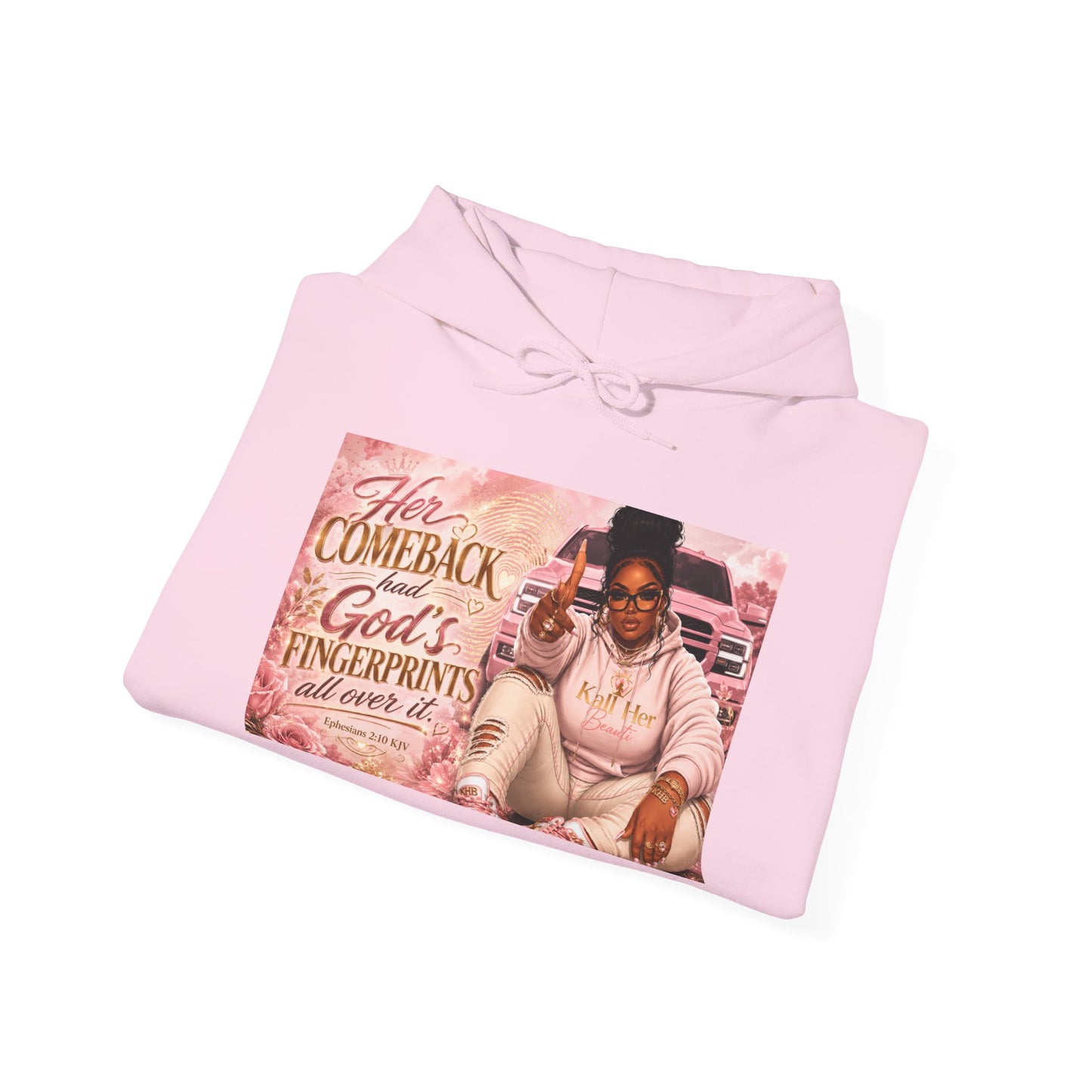 Her Comeback Had God’s Fingerprints All Over It Hoodie| Kall Her Beauti™ Faith Collection