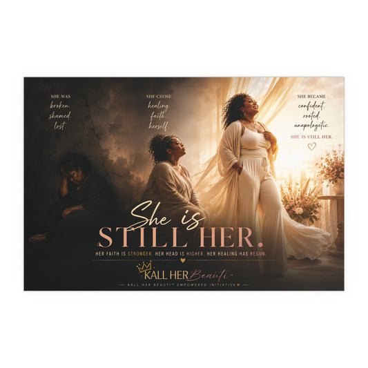 She Is Still Her Wall Poster | Kall Her Beauti™ Empowerment Art