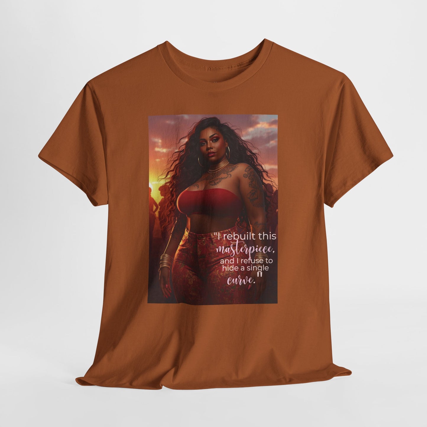 Say It With Your Chest-"Rebuilt This Masterpiece" Oversized Streetwear Tee | Plus Size Graphic T-Shirt