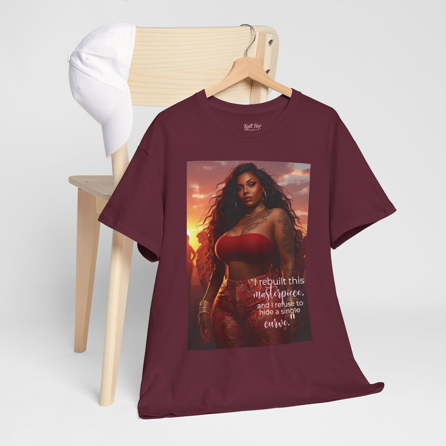 Say It With Your Chest-"Rebuilt This Masterpiece" Oversized Streetwear Tee | Plus Size Graphic T-Shirt