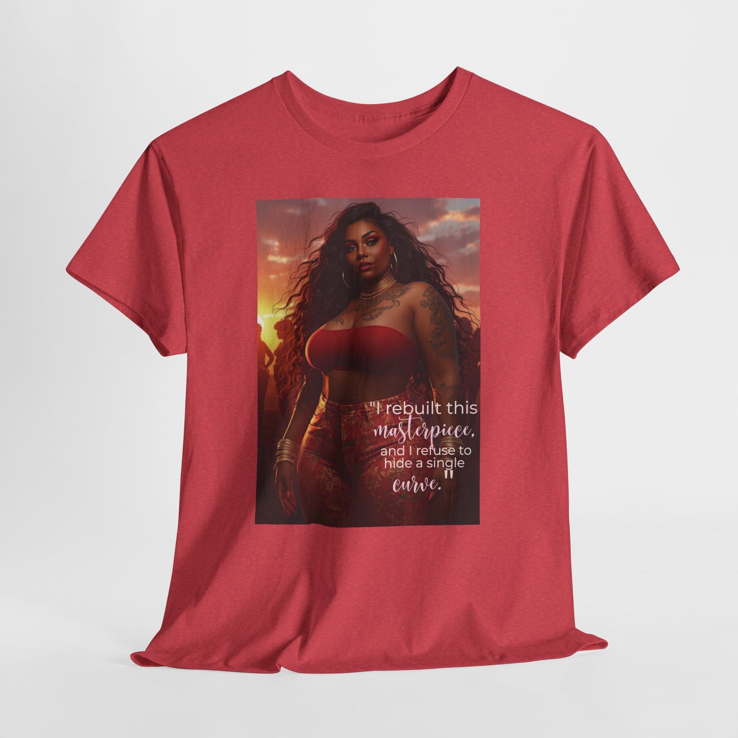 Say It With Your Chest-"Rebuilt This Masterpiece" Oversized Streetwear Tee | Plus Size Graphic T-Shirt