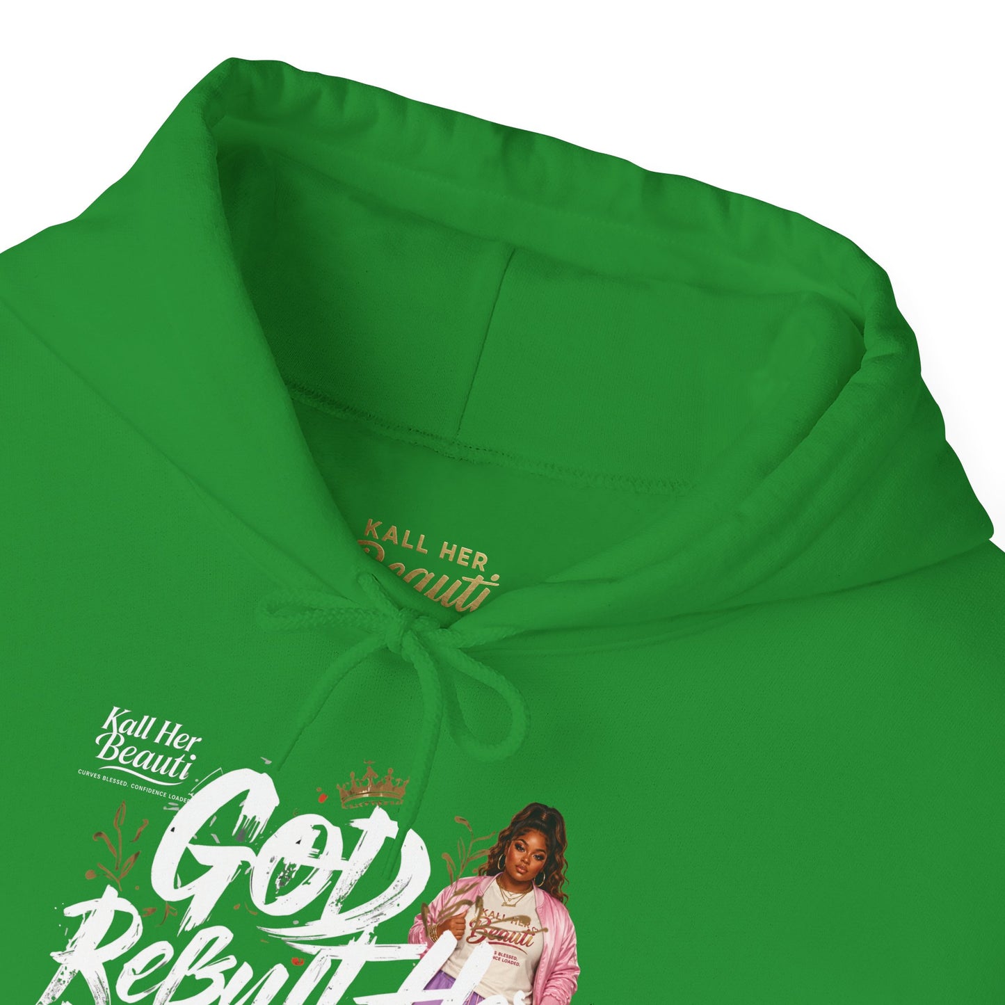 God Rebuilt Her Differently Graphic Hoodie| Kall Her Beauti Faith Collection