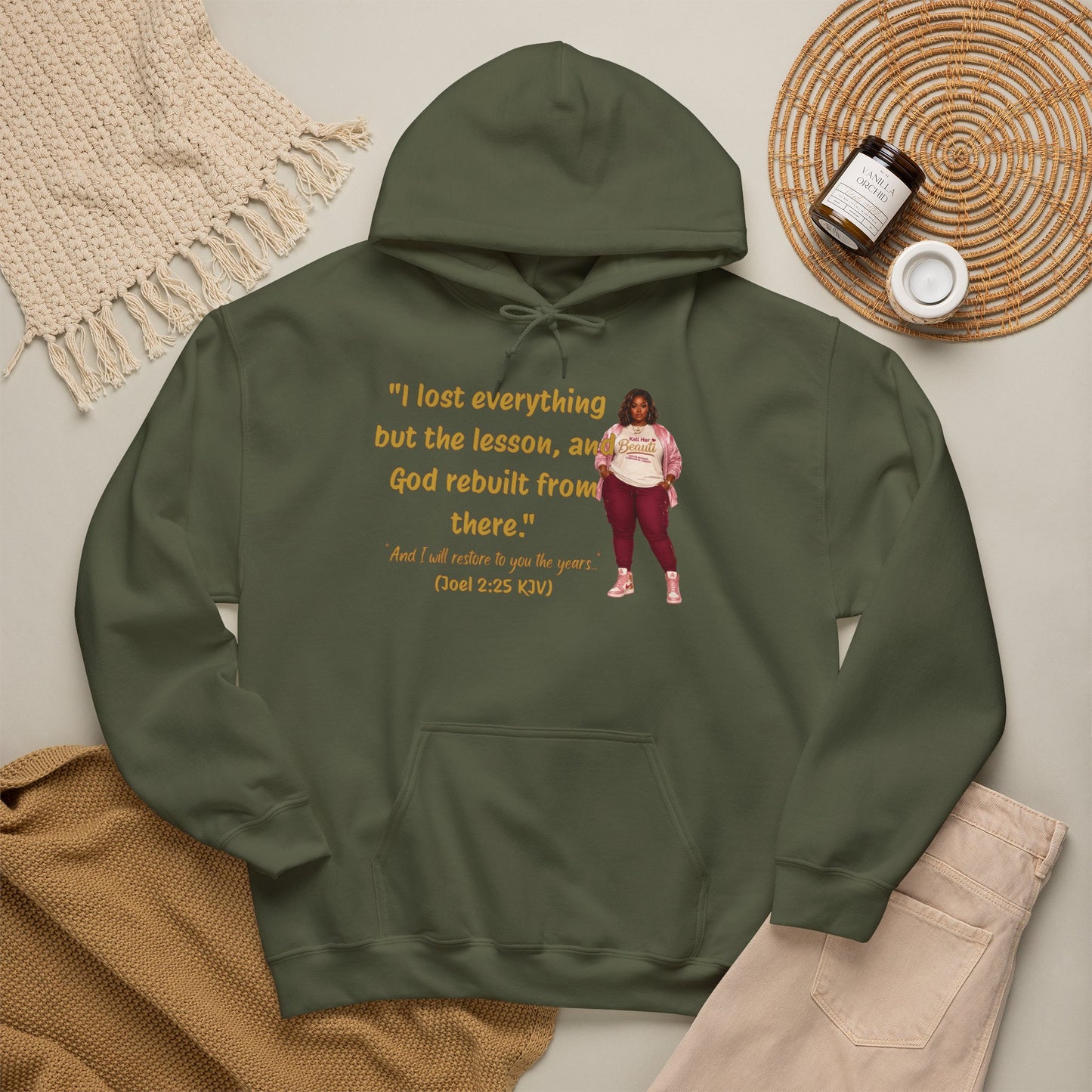 I Lost Everything But the Lesson Faith Hoodie| Kall Her Beauti Affirmation