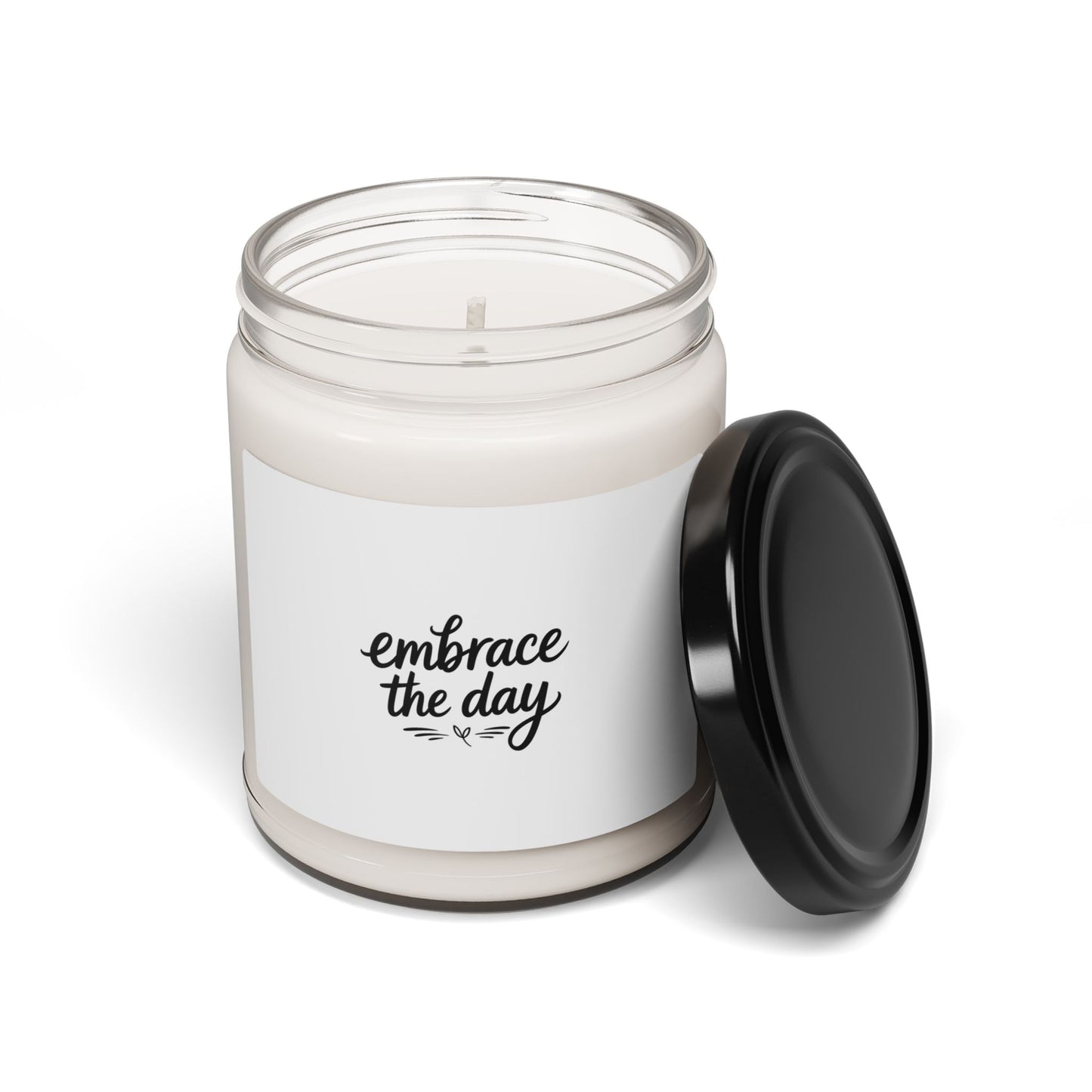 Embrace the Day Hand-Lettered Quote Candle, Soy 9oz |