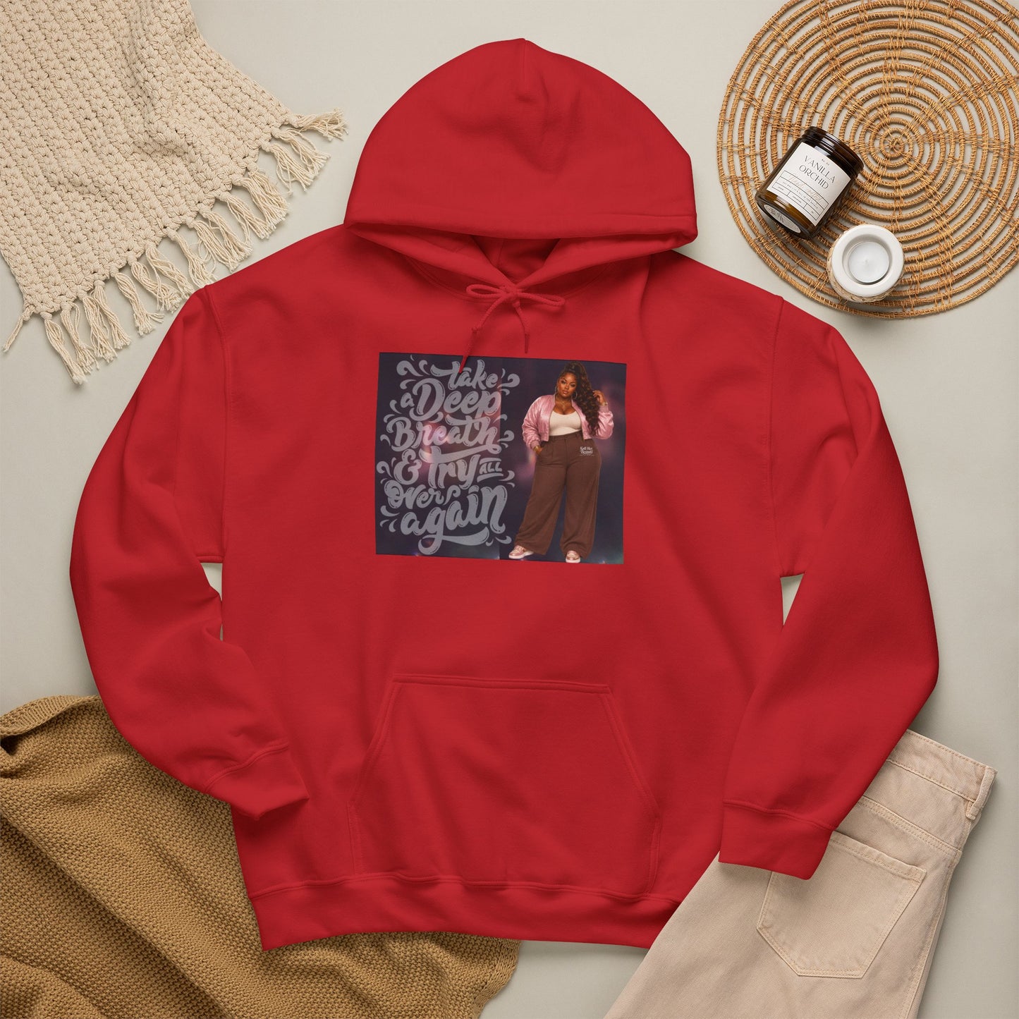 Take a Deep Breath & Try Again But Be Gentle I'm A Masterpiece Graphic Hoodie| Kall Her Beauti Faith Collection