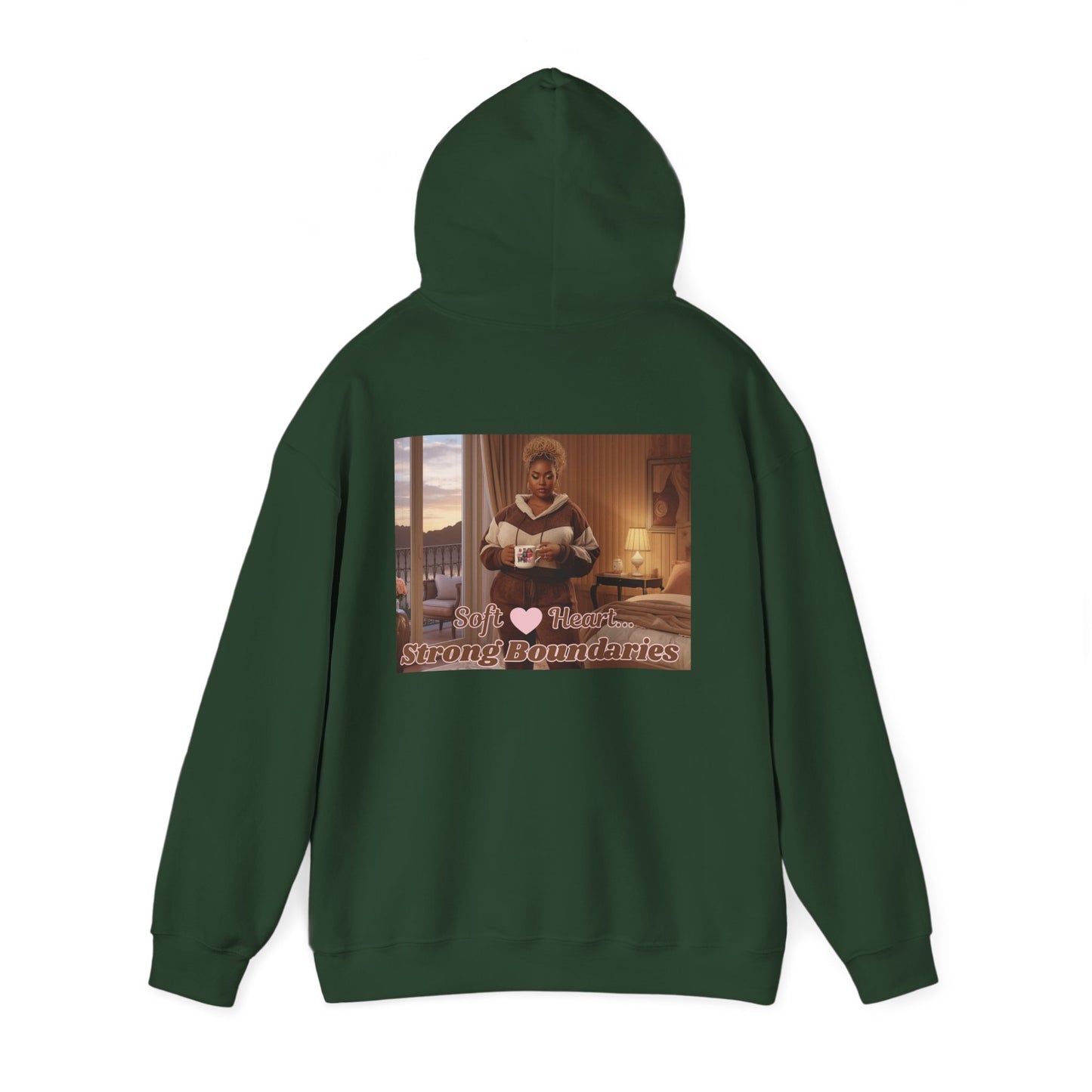 Comfort Hoodie — "Set Strong Boundaries" Vintage Cozy Pullover