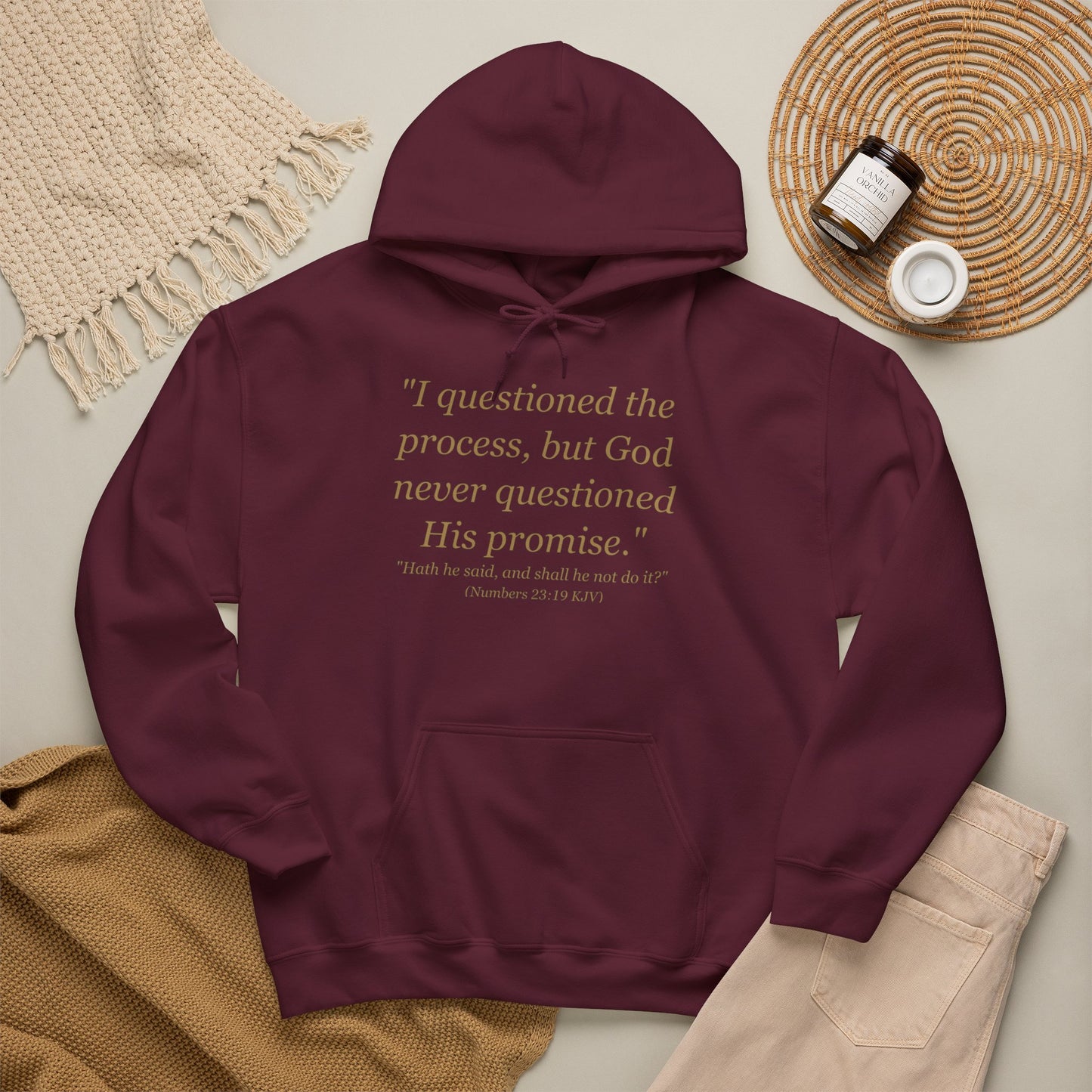 I Questioned the Process Hoodie | Plus Size Faith Affirmation Sweatshirt Kall Her Beauti