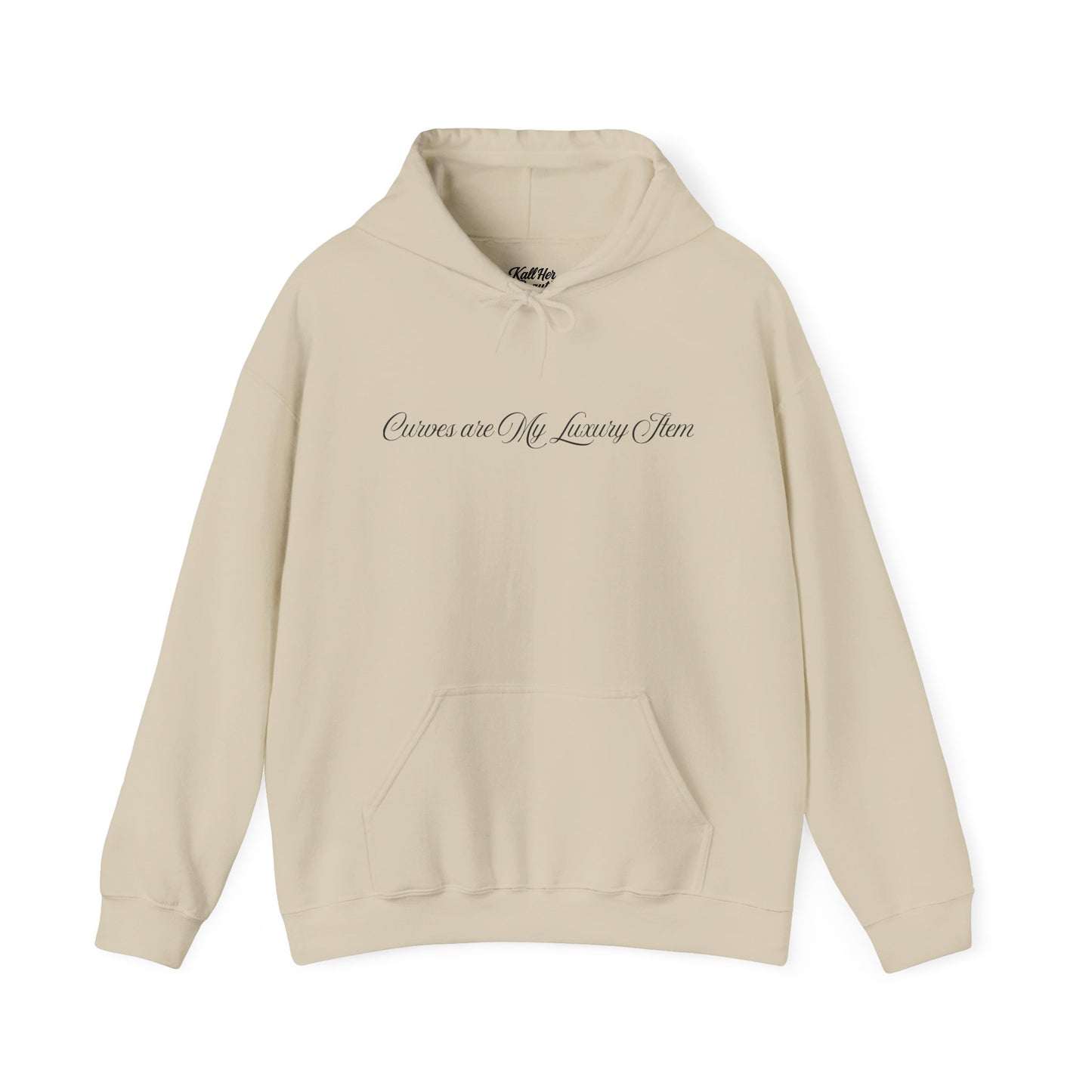 Curves Are My Luxury Item Hoodie | Kall Her Beauti | Plus Size Confidence Statement Sweatshirt | Cozy & Sassy