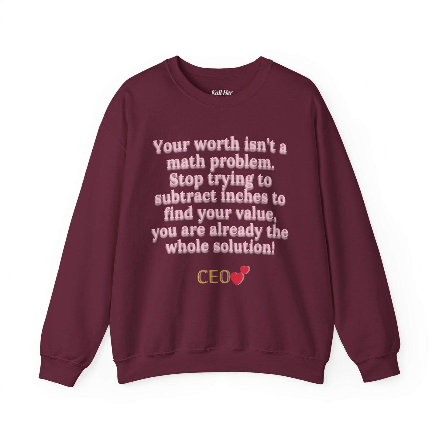 The "Whole Solution" CEO Crewneck | Plus Size Empowerment Sweatshirt | Kall Her Beauti