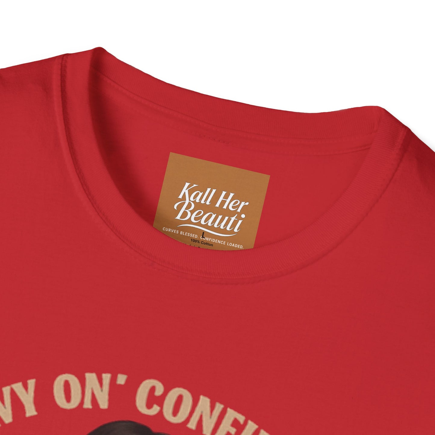 Heavy On Confidence Plus Size Woman T-Shirt | Kall Her Beauti Phrase Tee