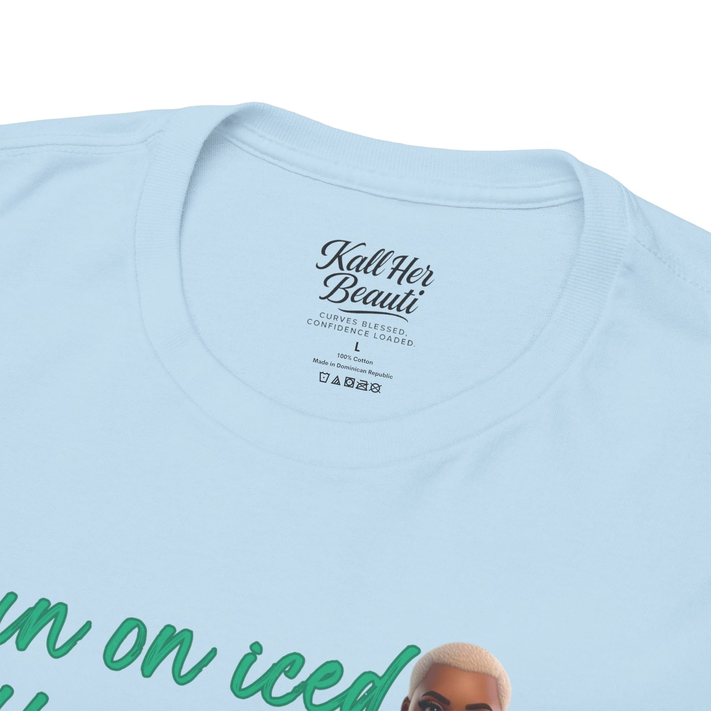 Say It With Your Chest-Iced Coffee & Boundaries" Oversized Streetwear Tee | Plus Size Graphic T-Shirt