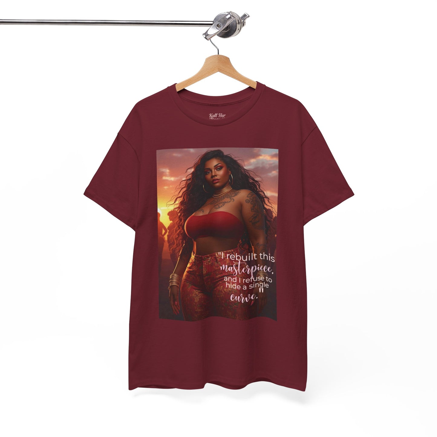 Say It With Your Chest-"Rebuilt This Masterpiece" Oversized Streetwear Tee | Plus Size Graphic T-Shirt