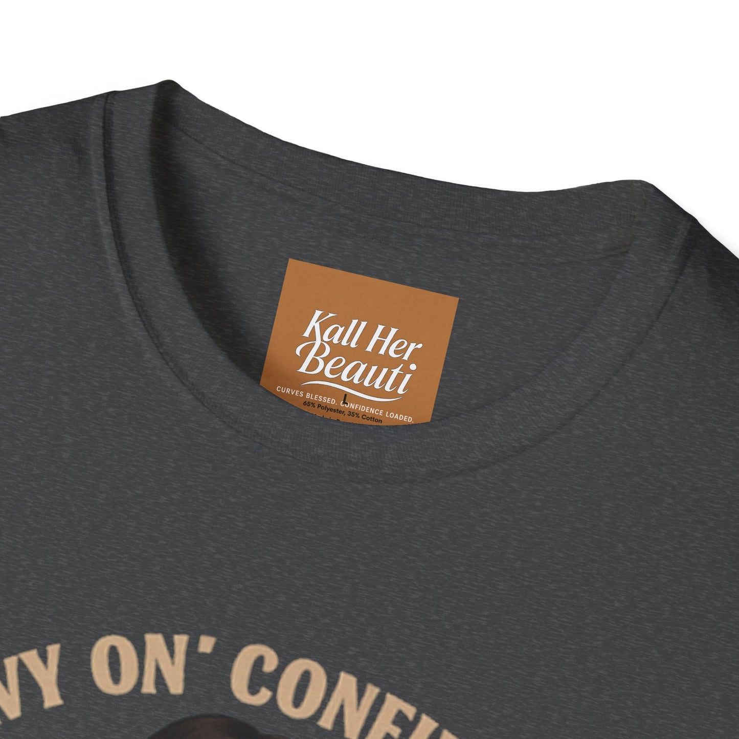 Heavy On Confidence Plus Size Woman T-Shirt | Kall Her Beauti Phrase Tee