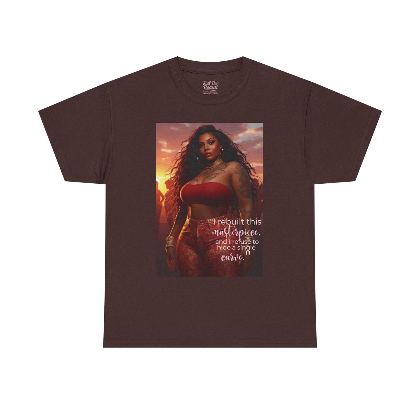 Say It With Your Chest-"Rebuilt This Masterpiece" Oversized Streetwear Tee | Plus Size Graphic T-Shirt