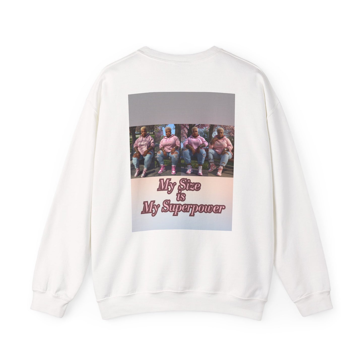 My Size is My Superpower Premium Graphic Sweatshirt | Curvy Empowerment Lounge Wear | Kall Her Beaut